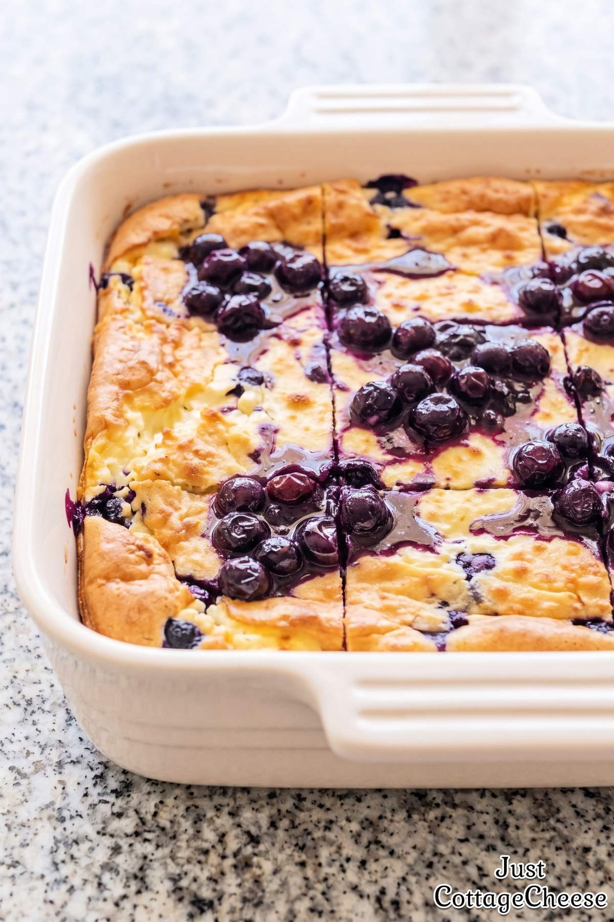 Homemade protein blintz casserole slice