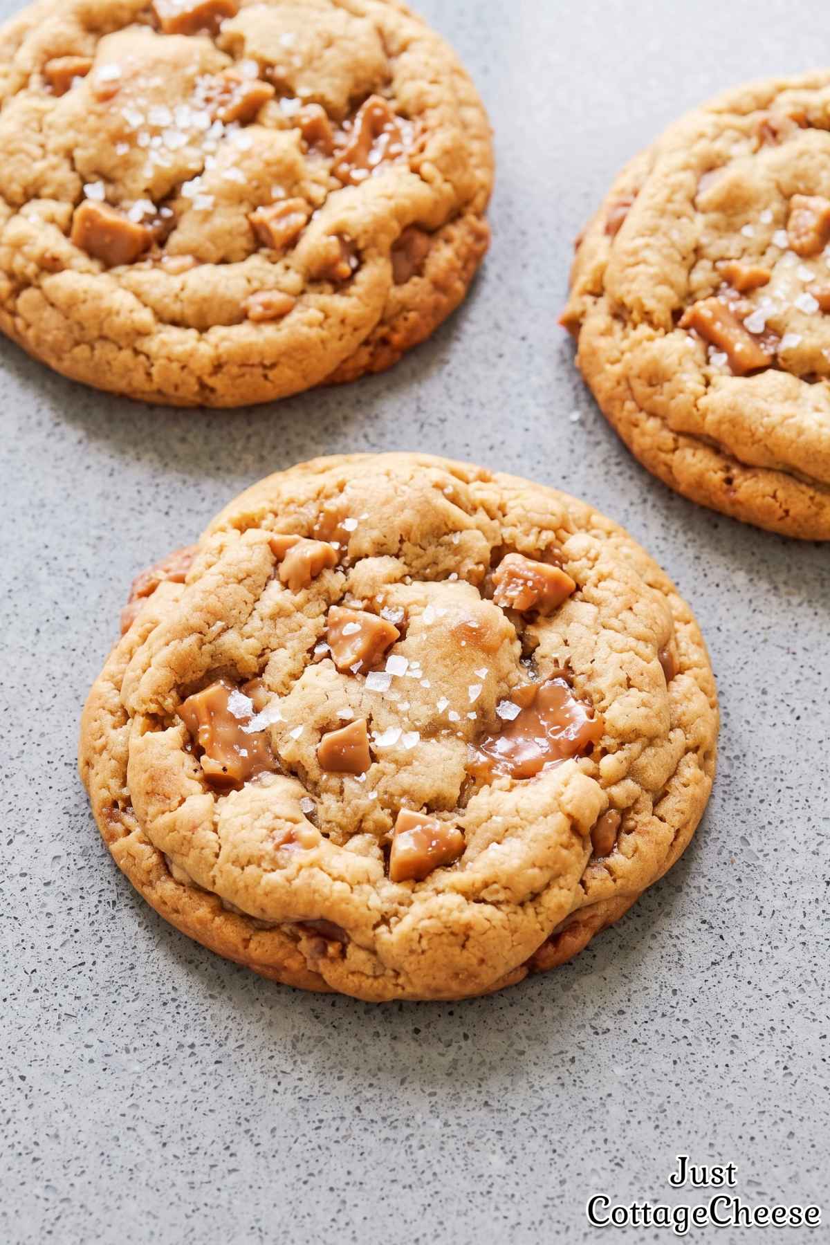 Homemade cottage cheese toffee cookies
