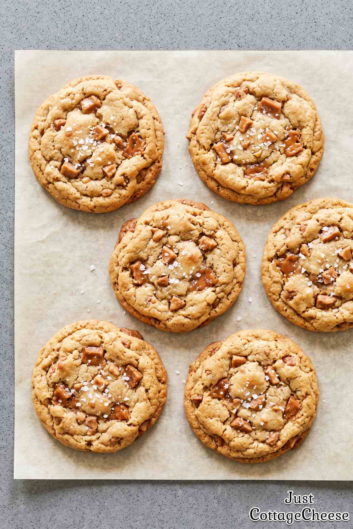 Chewy protein brown butter toffee cookies