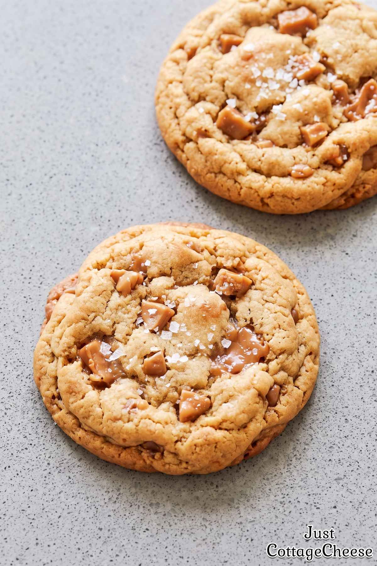 Fresh baked brown butter toffee protein cookies