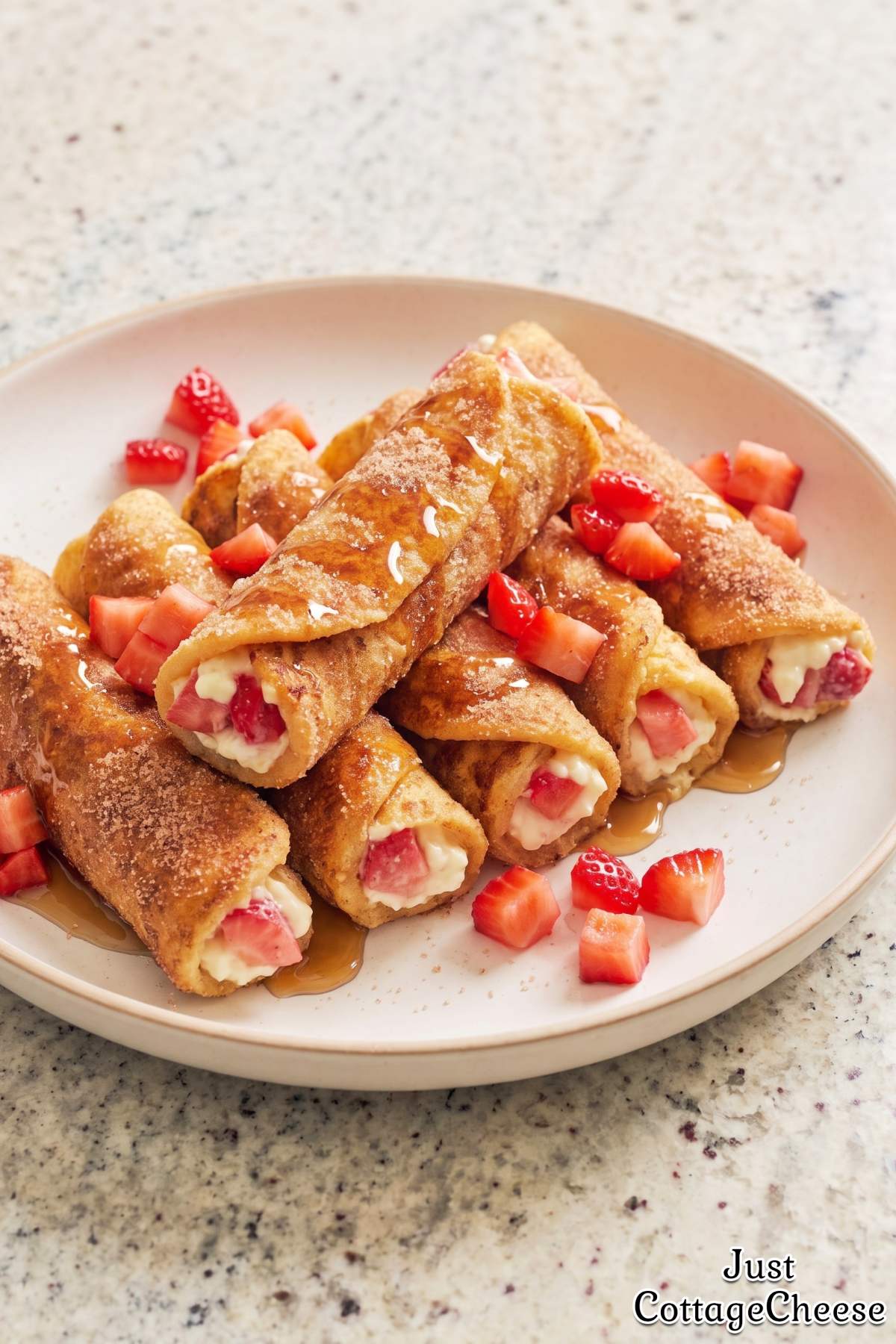 Light protein cheesecake French toast rolls