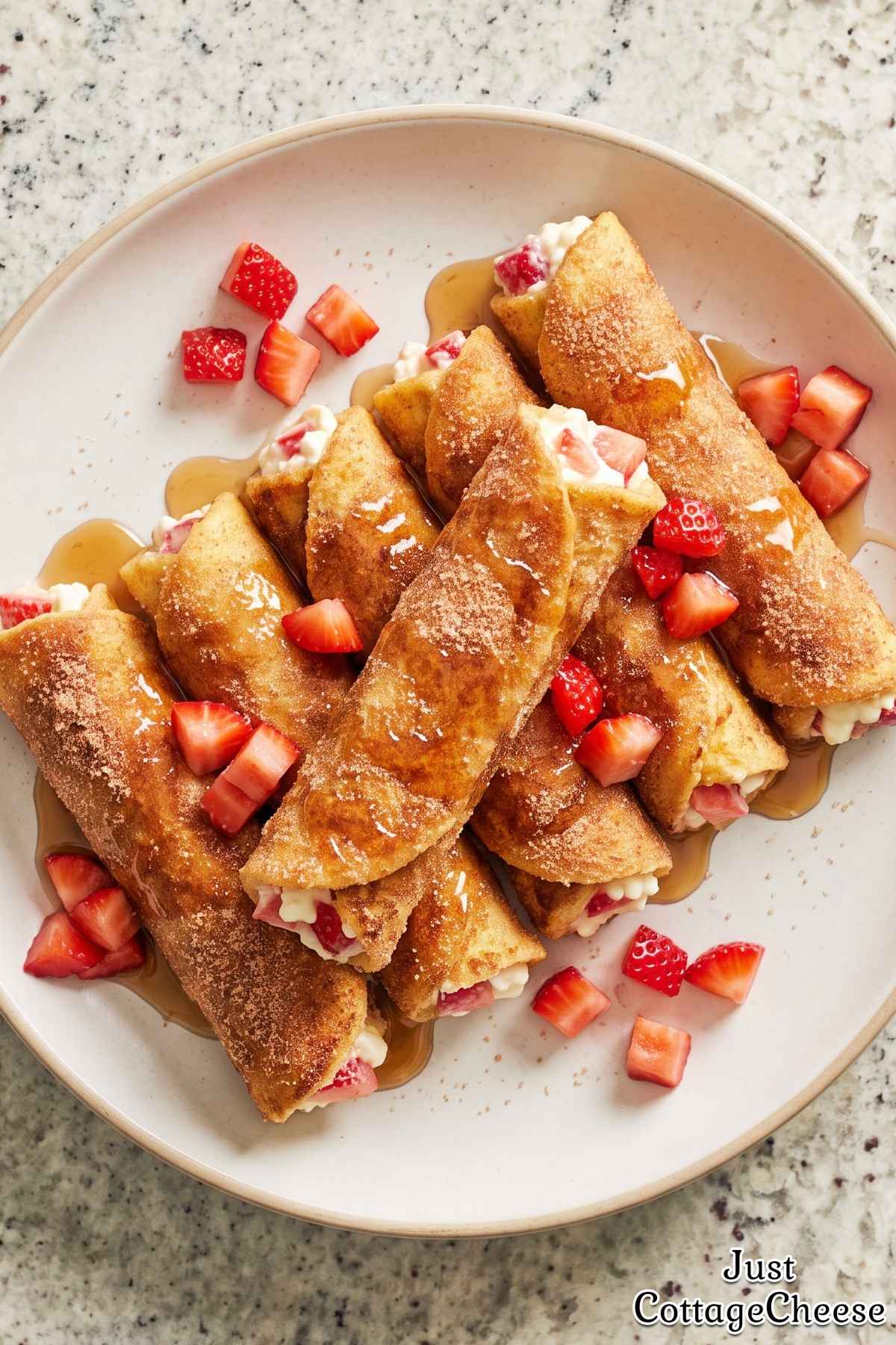Easy cottage cheese cheesecake roll ups