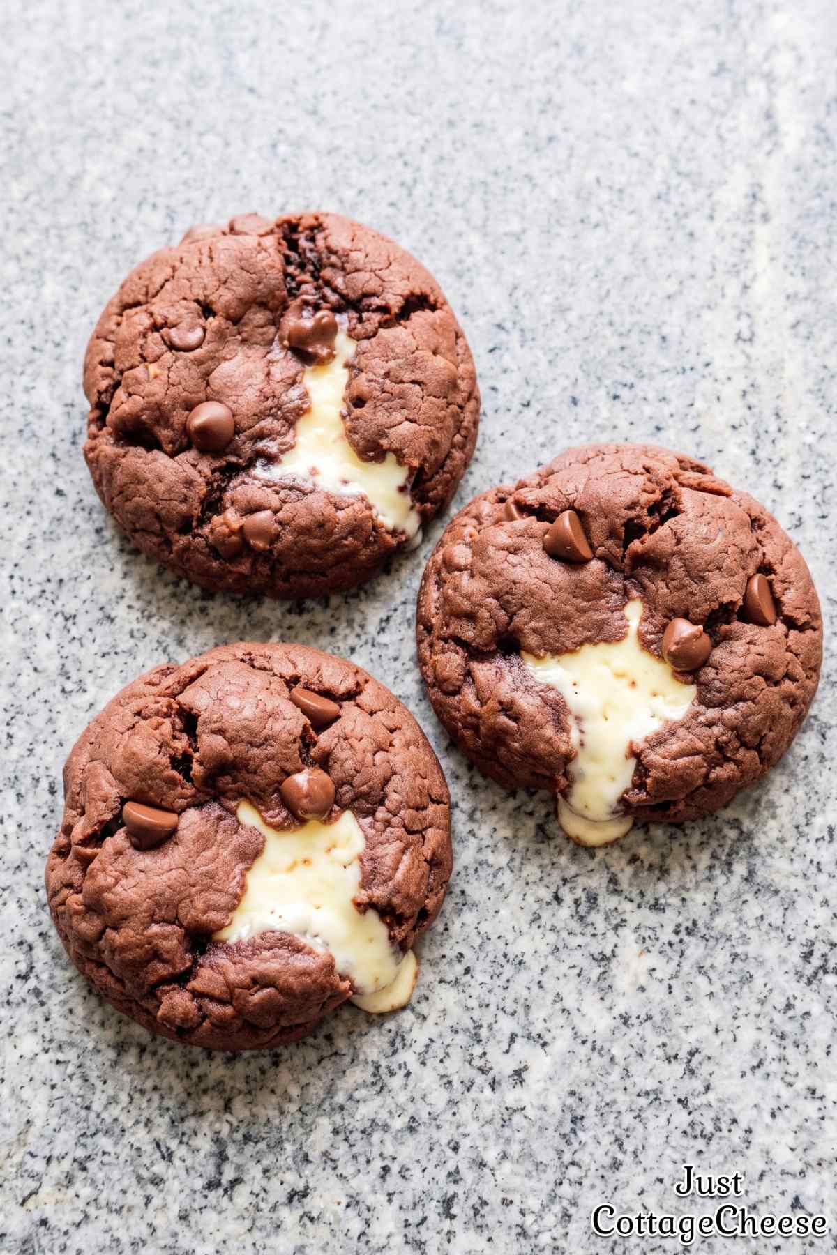 Thick chocolate cheesecake cookies