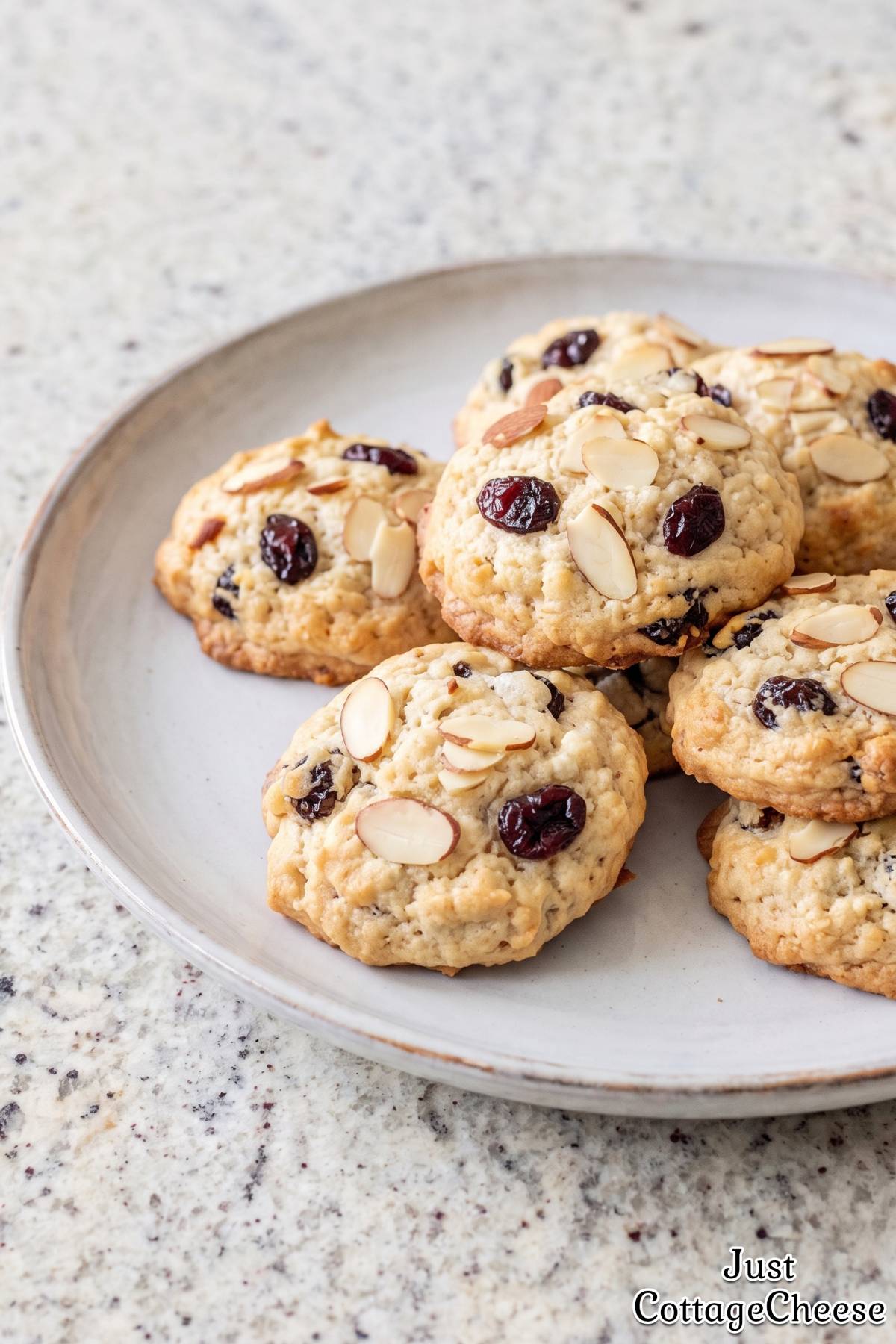Chewy cherry almond protein cookies