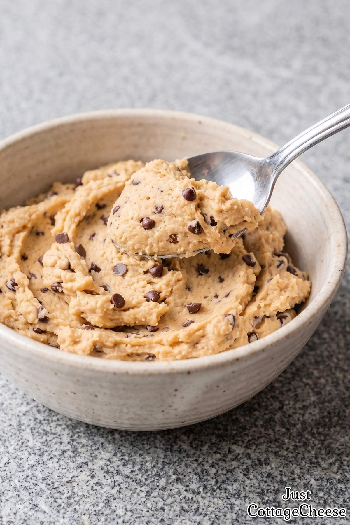 Smooth protein cookie dough dessert