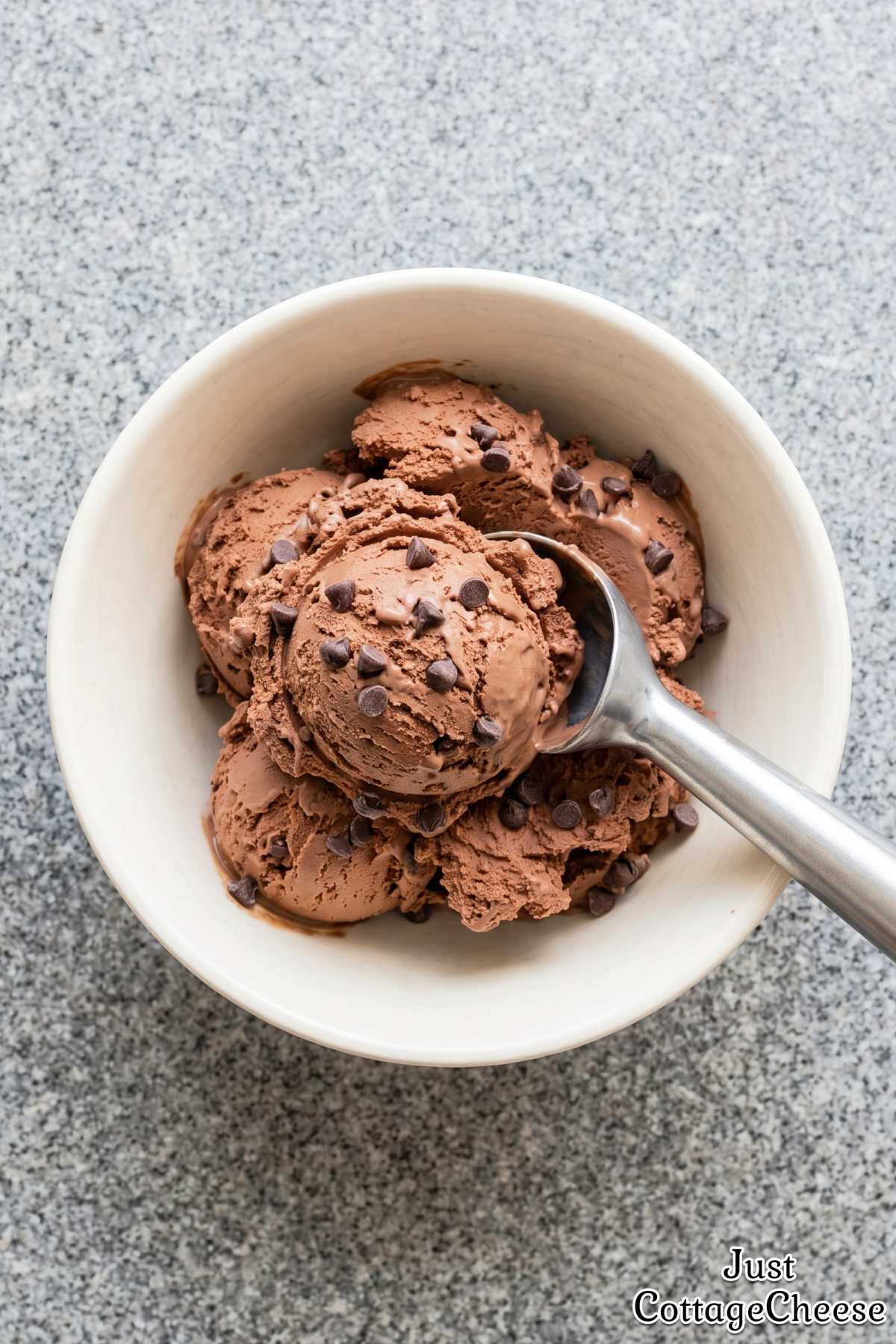 Easy homemade chocolate cottage cheese ice cream