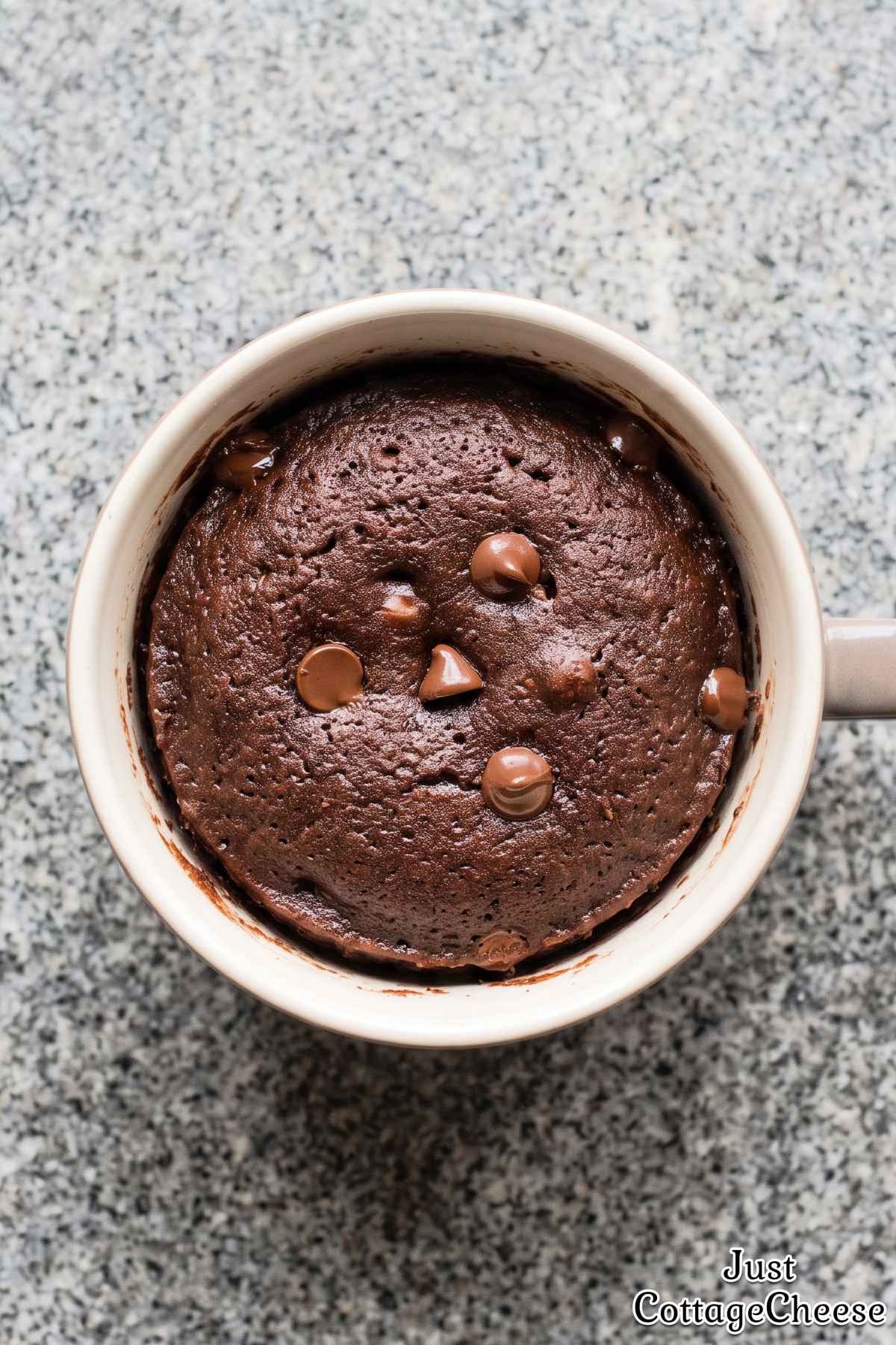 Decadent chocolate protein mug cake