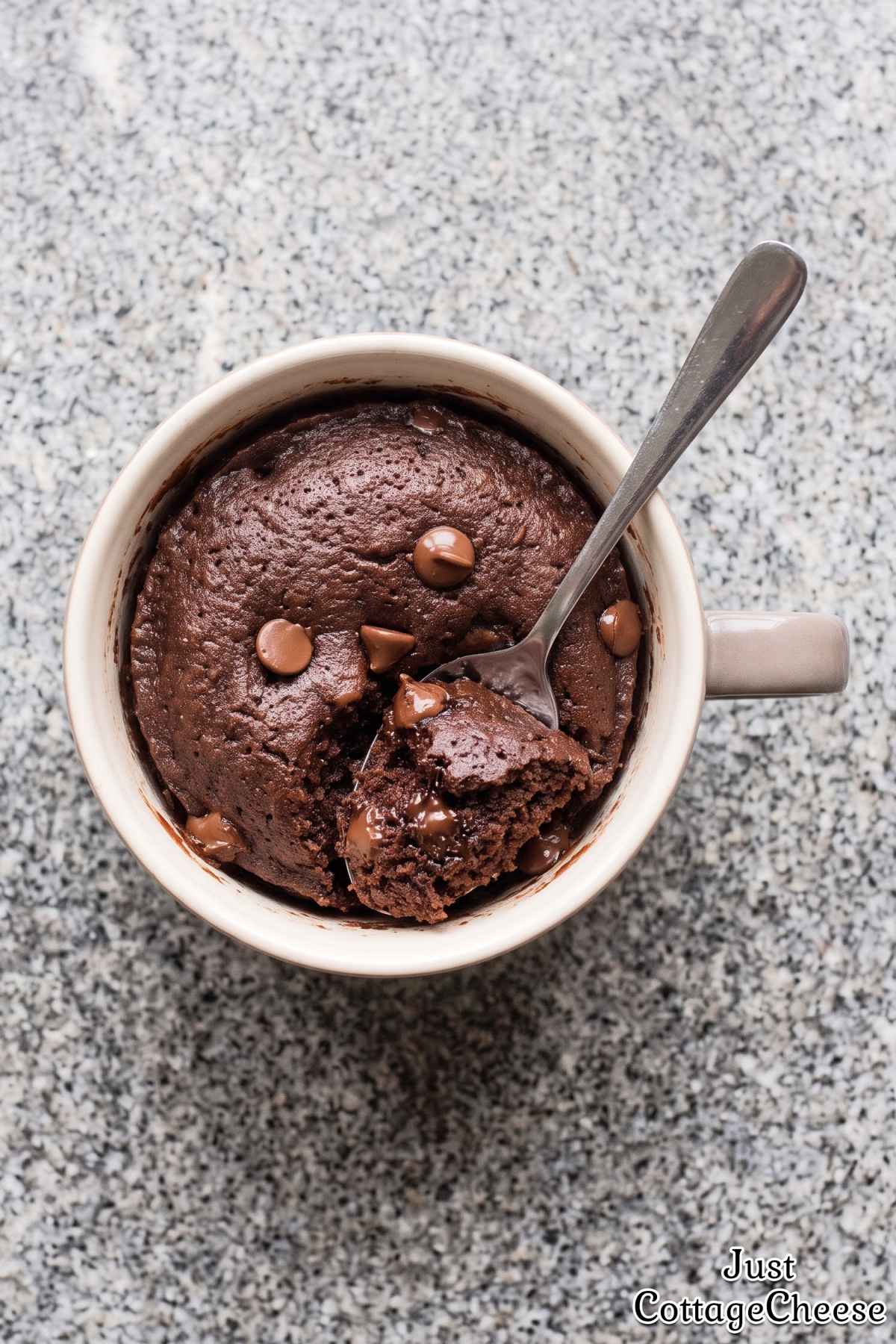 Rich chocolate protein mug cake