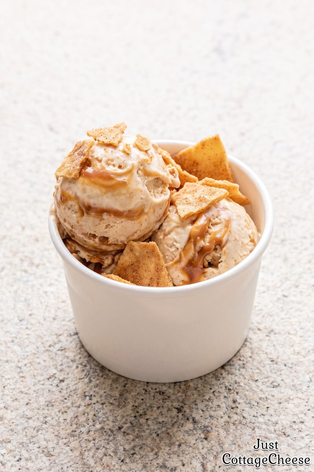 Frosty cottage cheese protein ice cream bowl