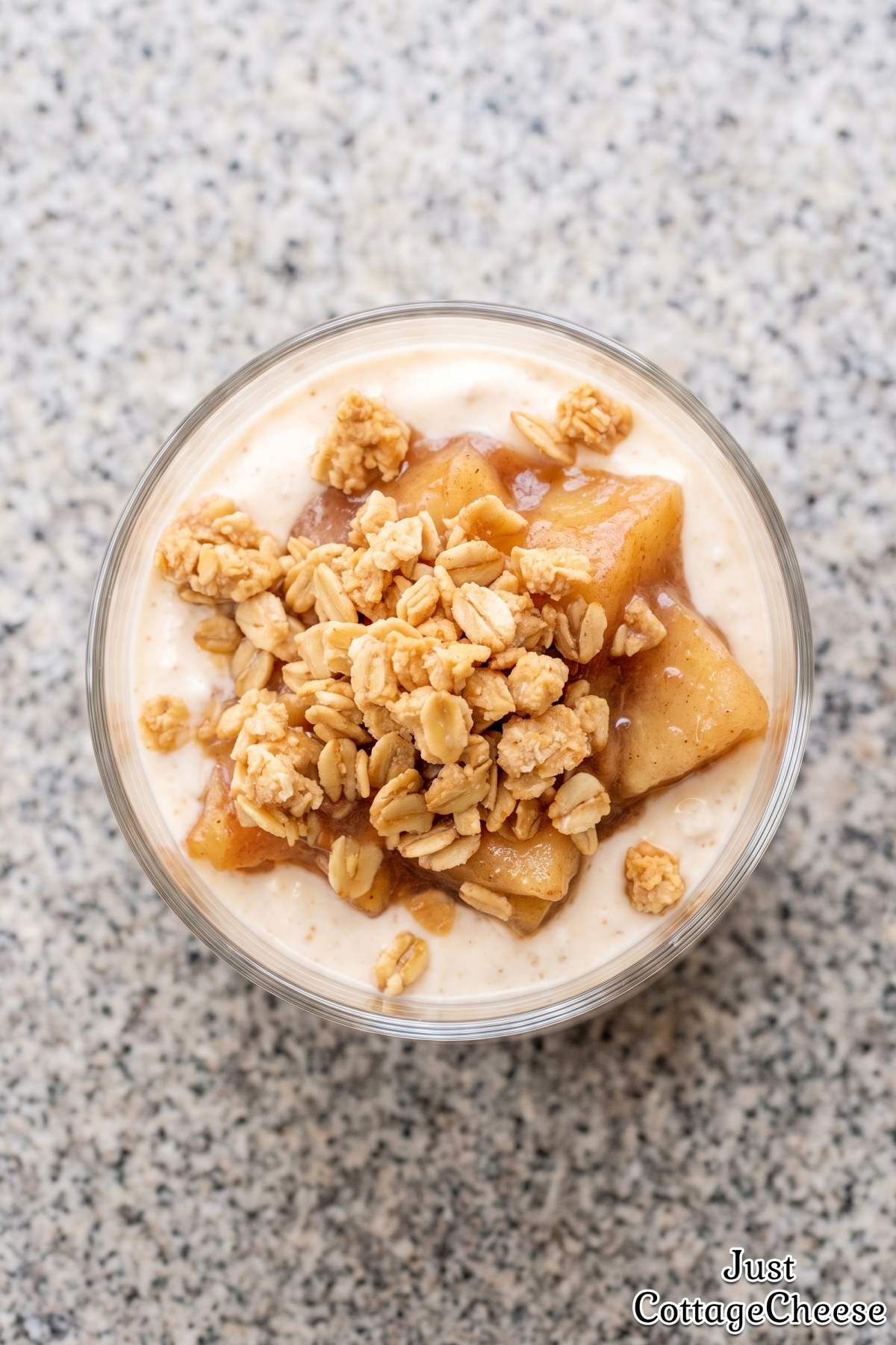 Cinnamon apple crisp protein parfait
