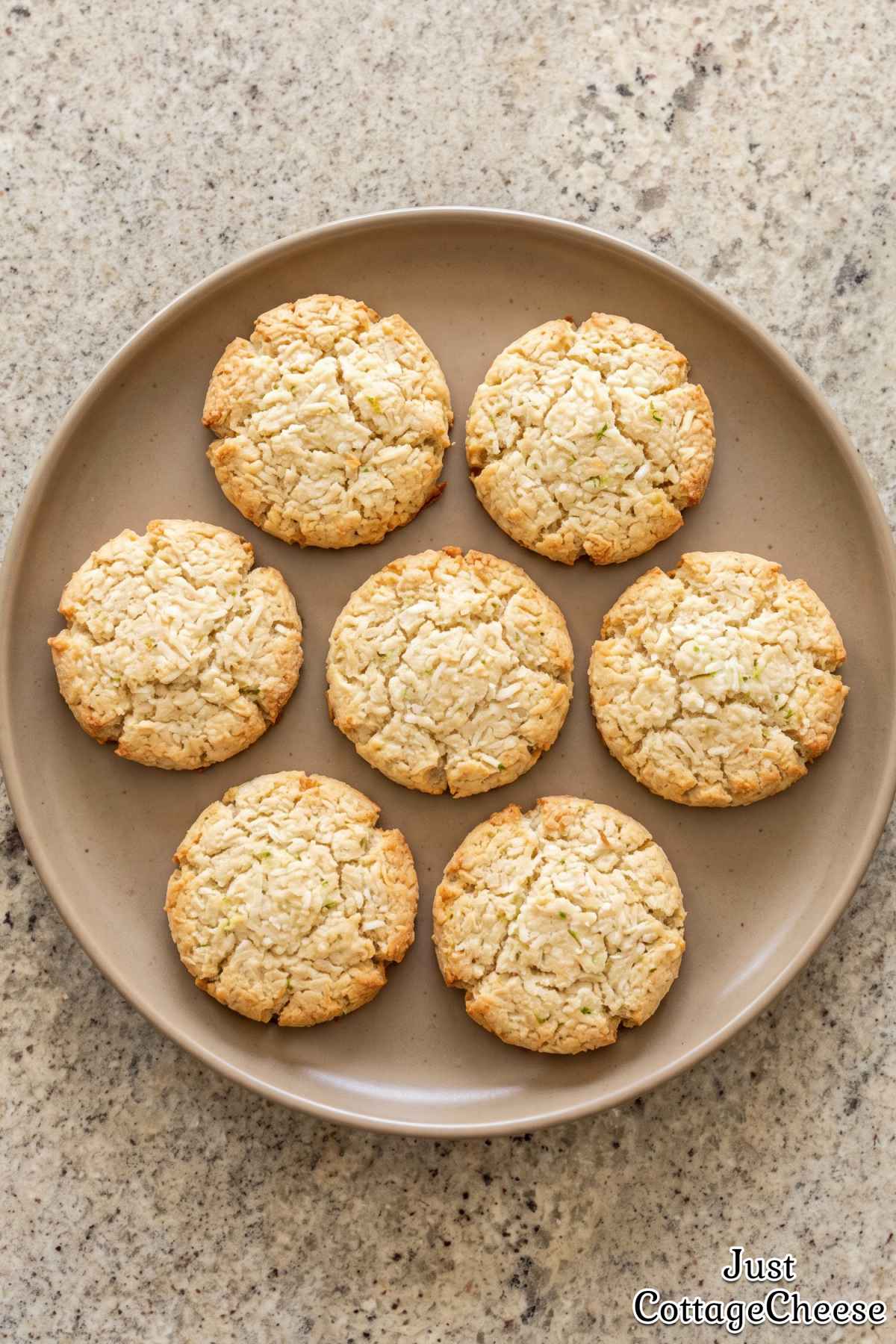 Homemade coconut lime protein cookies