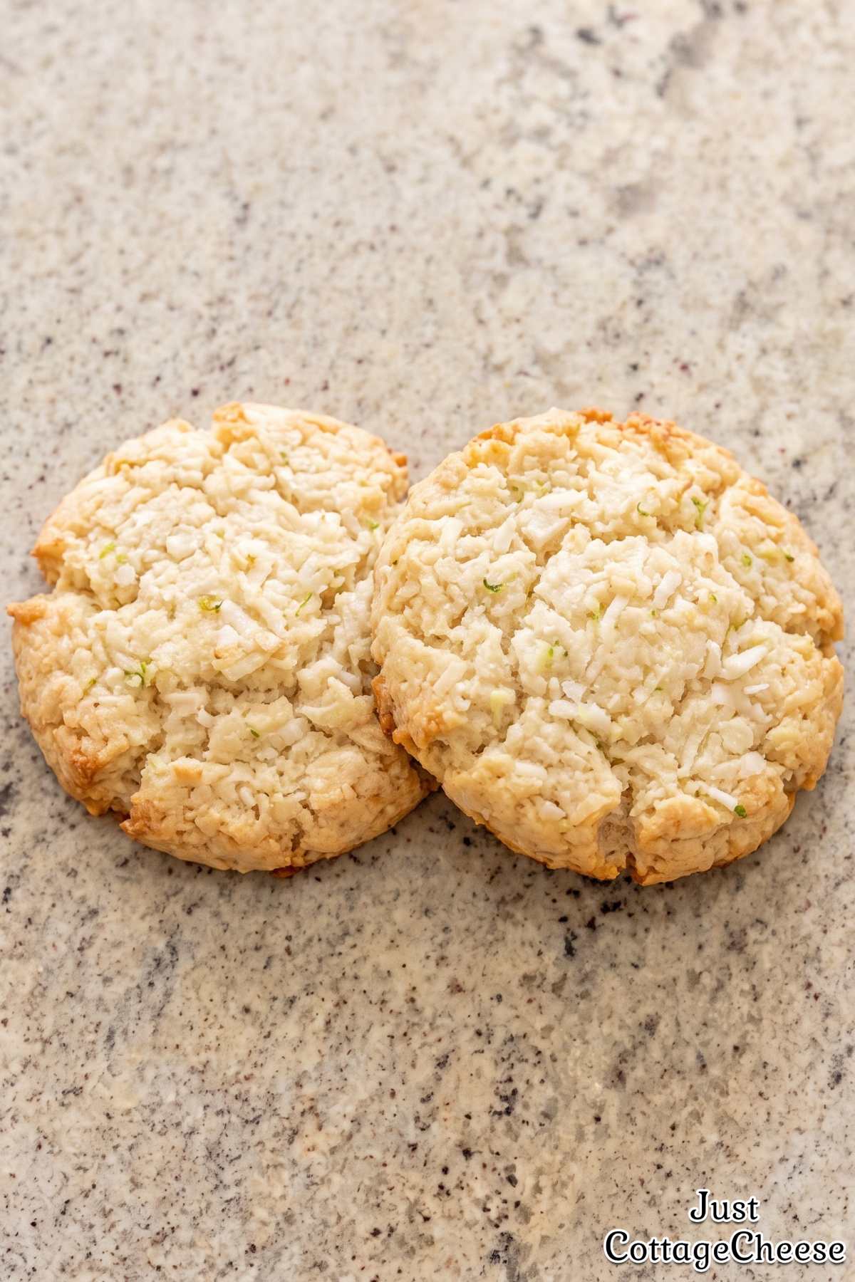 Soft cottage cheese protein cookies