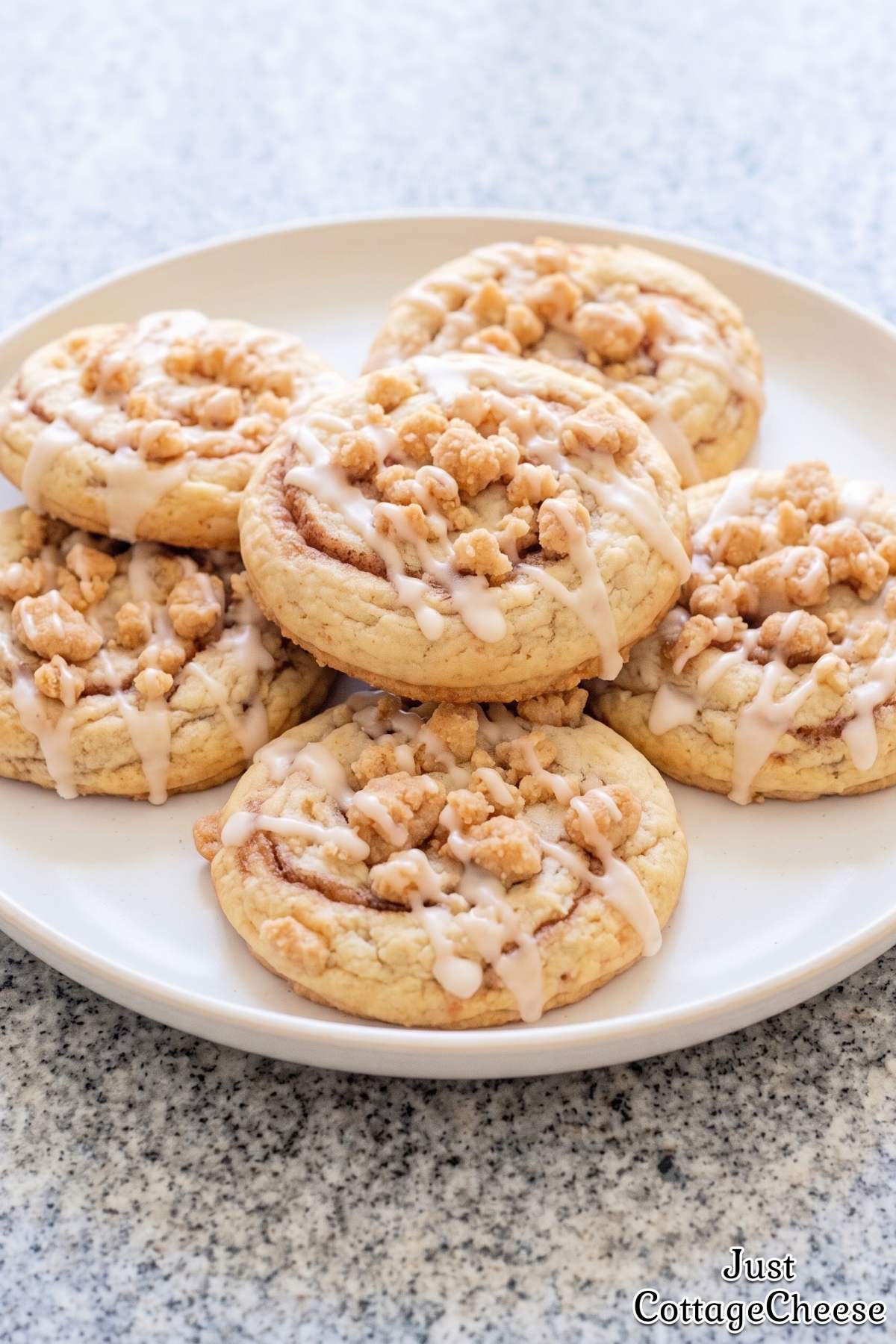 Sweet streusel protein coffee cake cookies