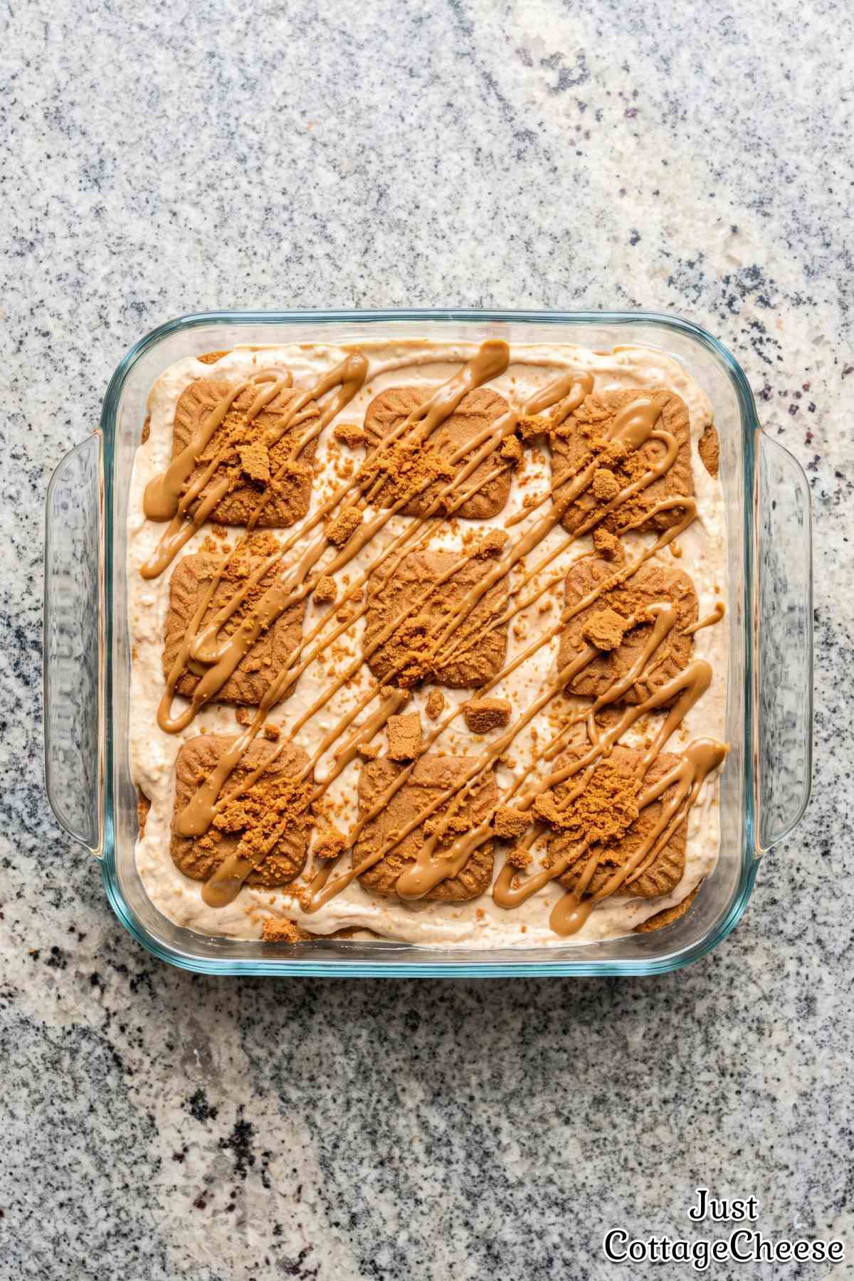 Healthy cottage cheese cookie butter dessert