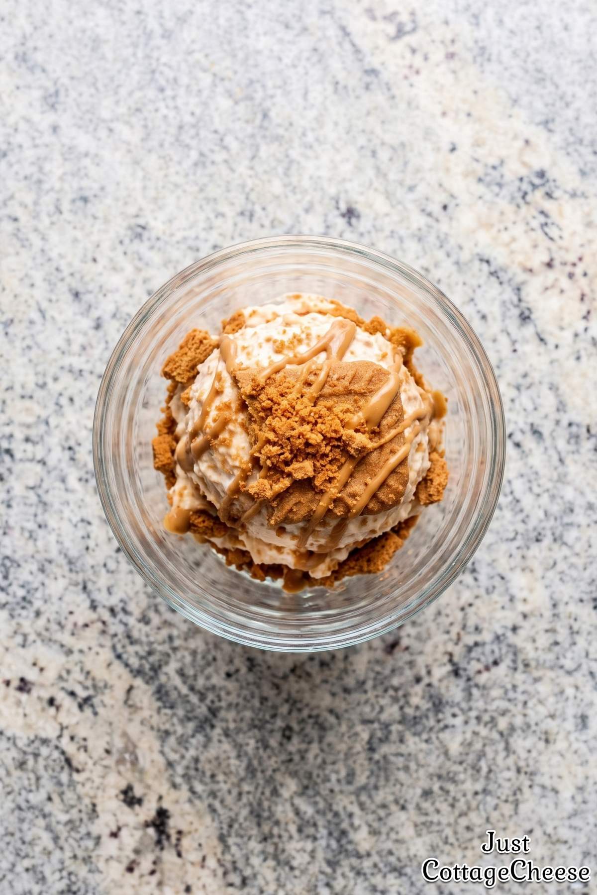 No bake cottage cheese cookie butter cake