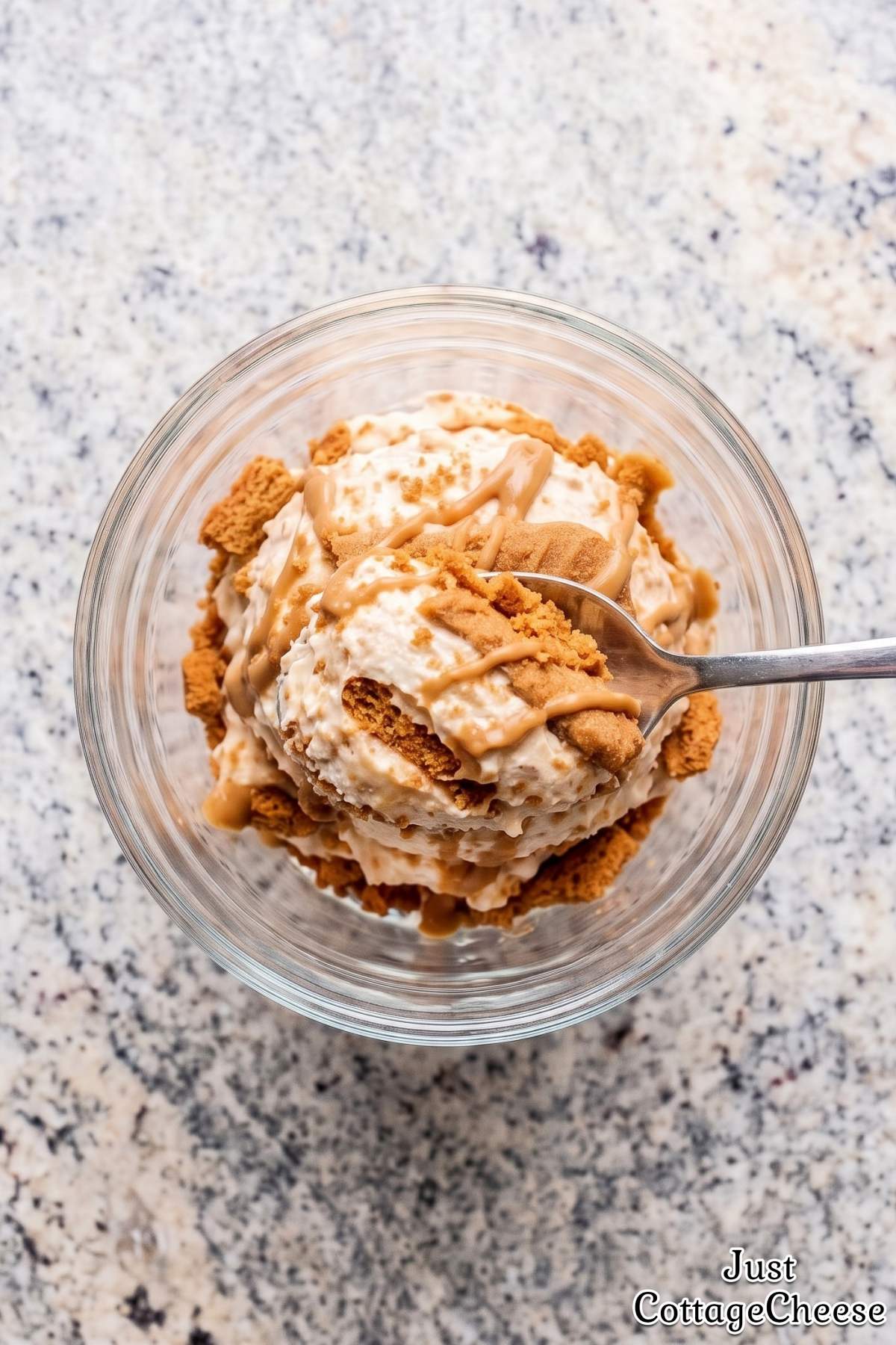 Easy cookie butter cottage cheese icebox cake
