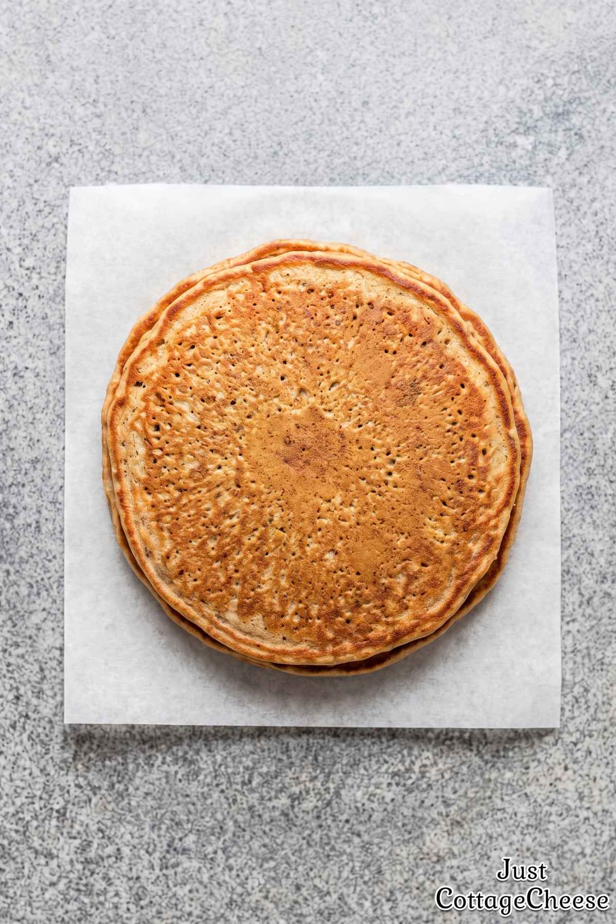 Homemade cottage cheese protein pancakes