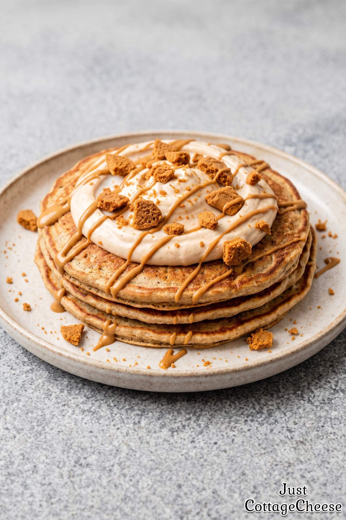 High protein cottage cheese pancakes