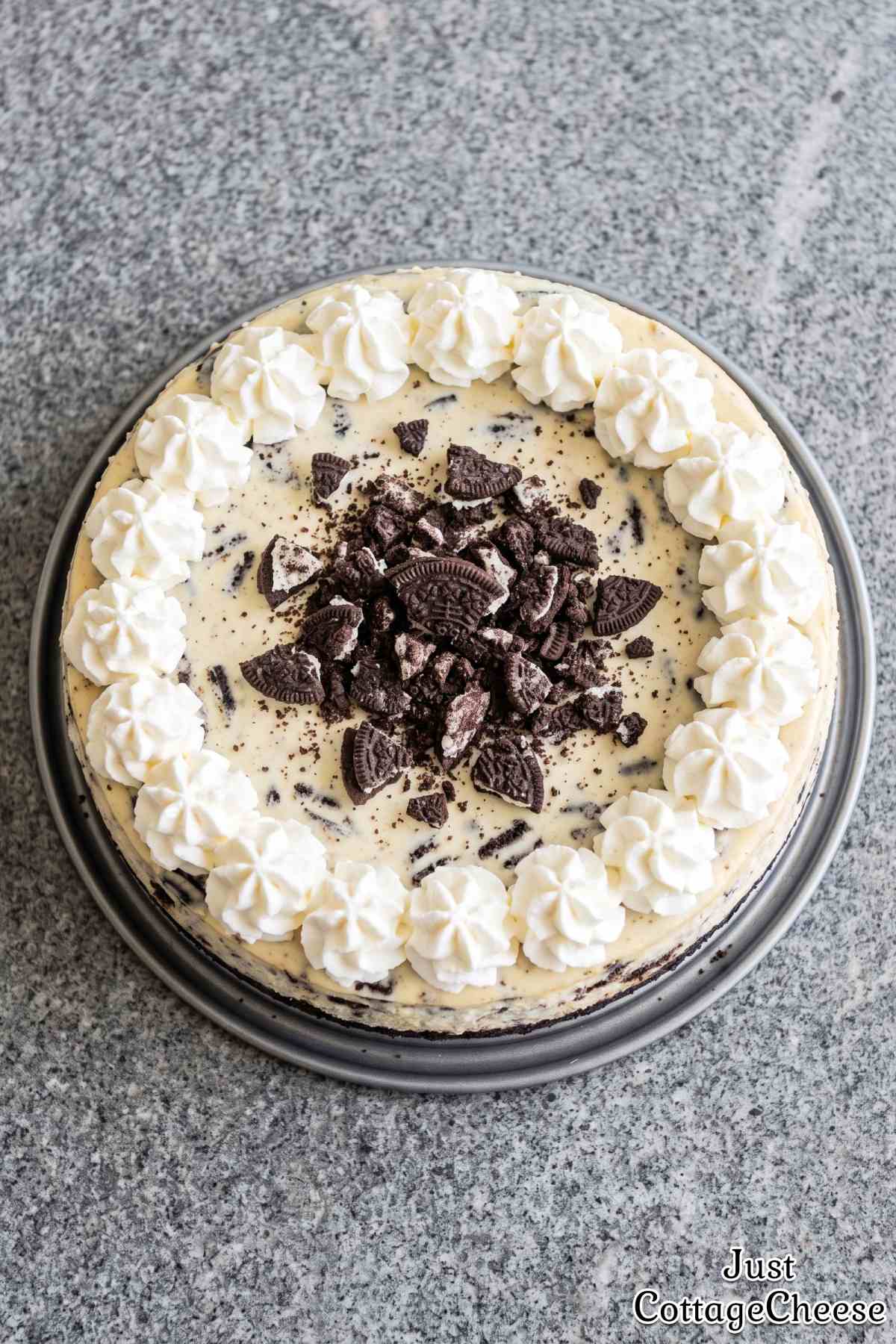 Easy protein cookies and cream cheesecake