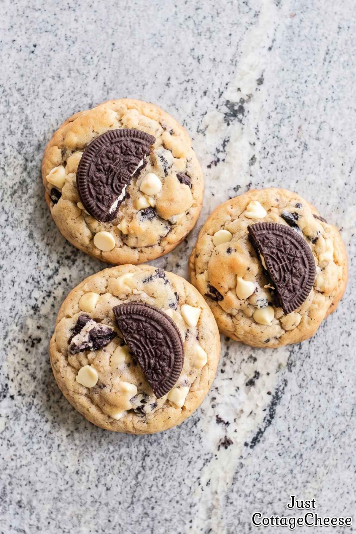 Fresh cottage cheese cookies and cream