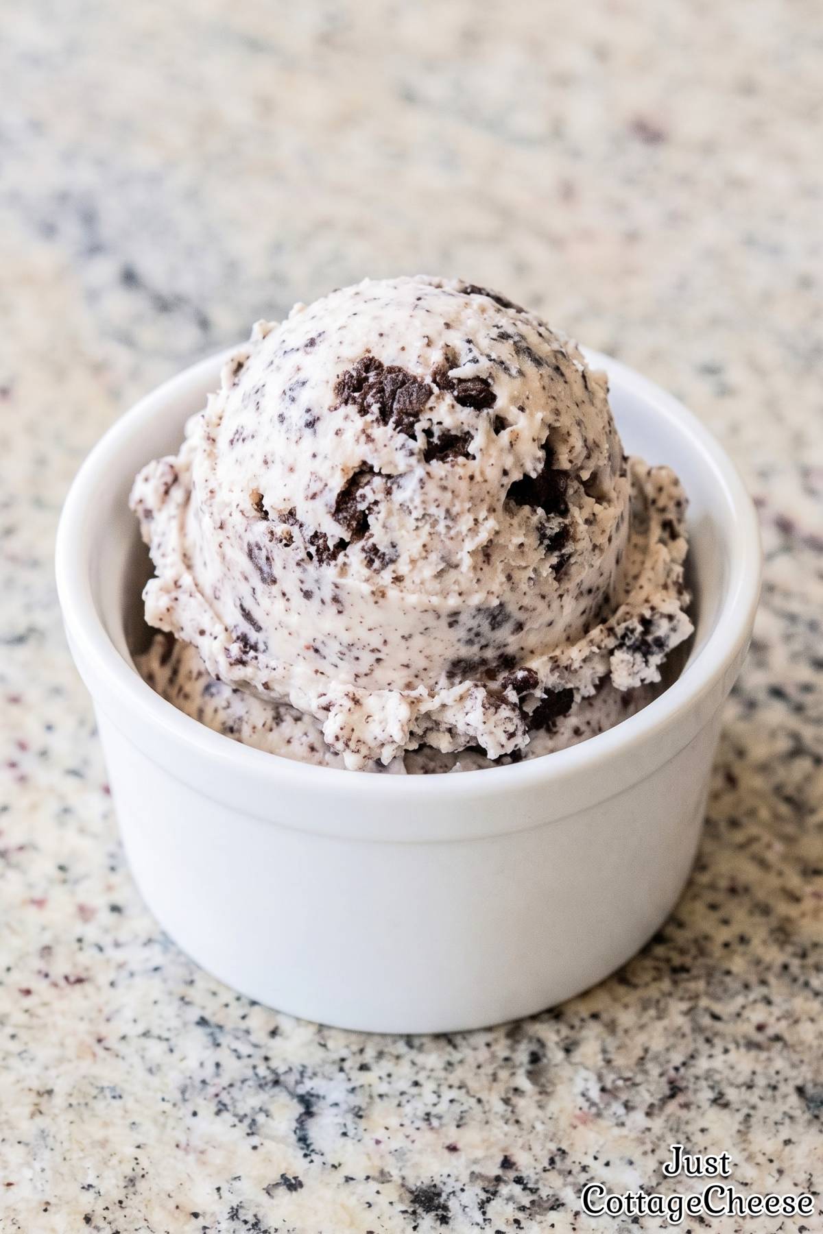 Homemade protein cookies and cream ice cream