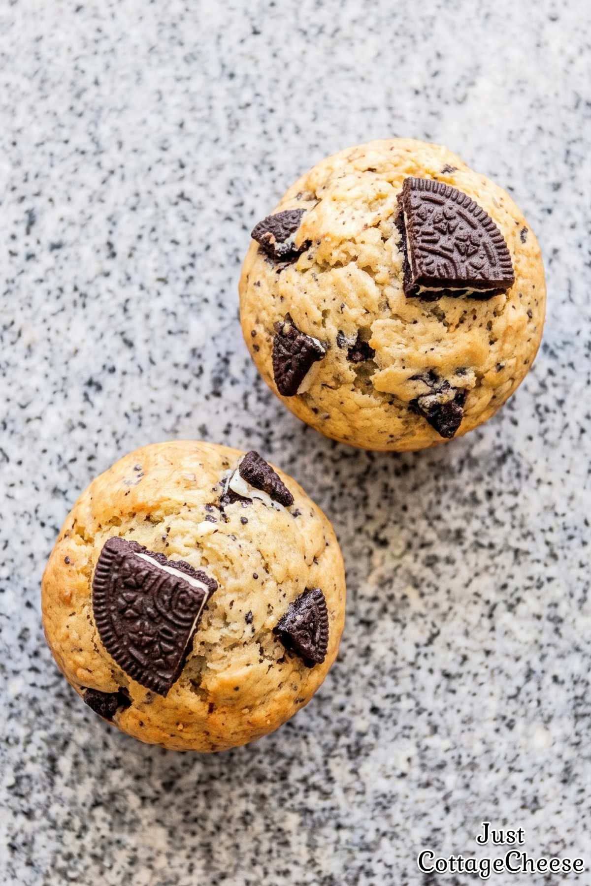 Cookies and cream cottage cheese muffins