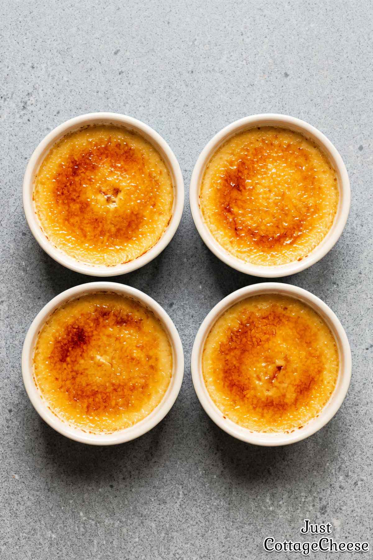 Cottage cheese protein creme brulee