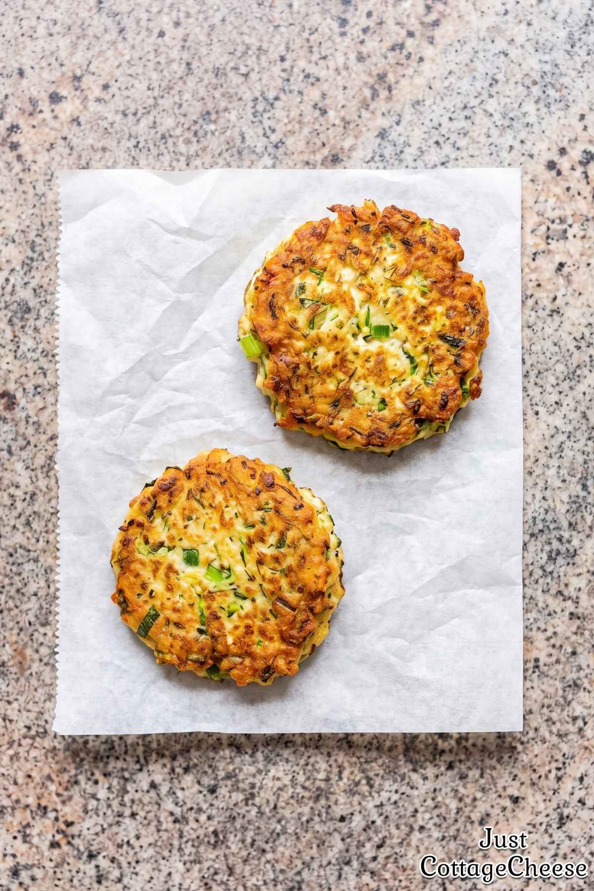 Simple protein packed zucchini fritters