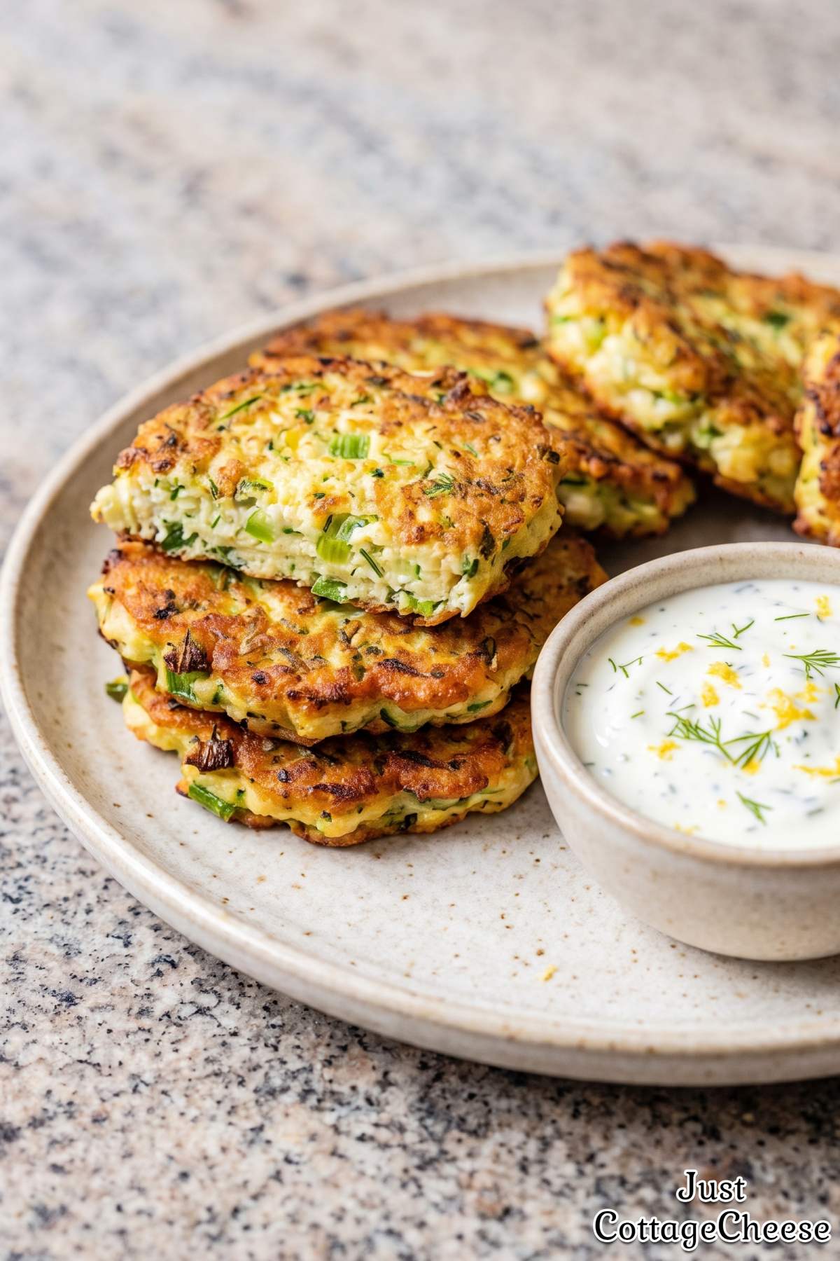 Tasty high protein zucchini fritters