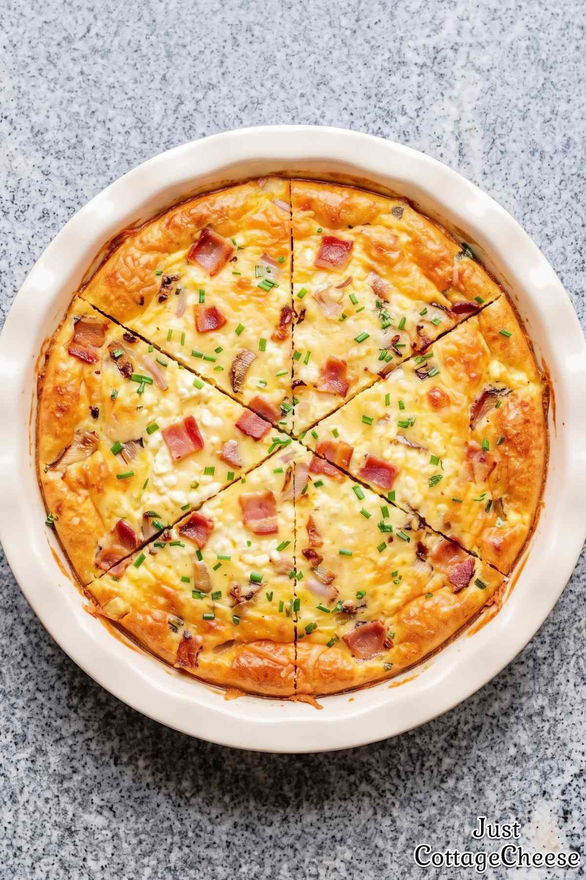 High protein crustless quiche Lorraine