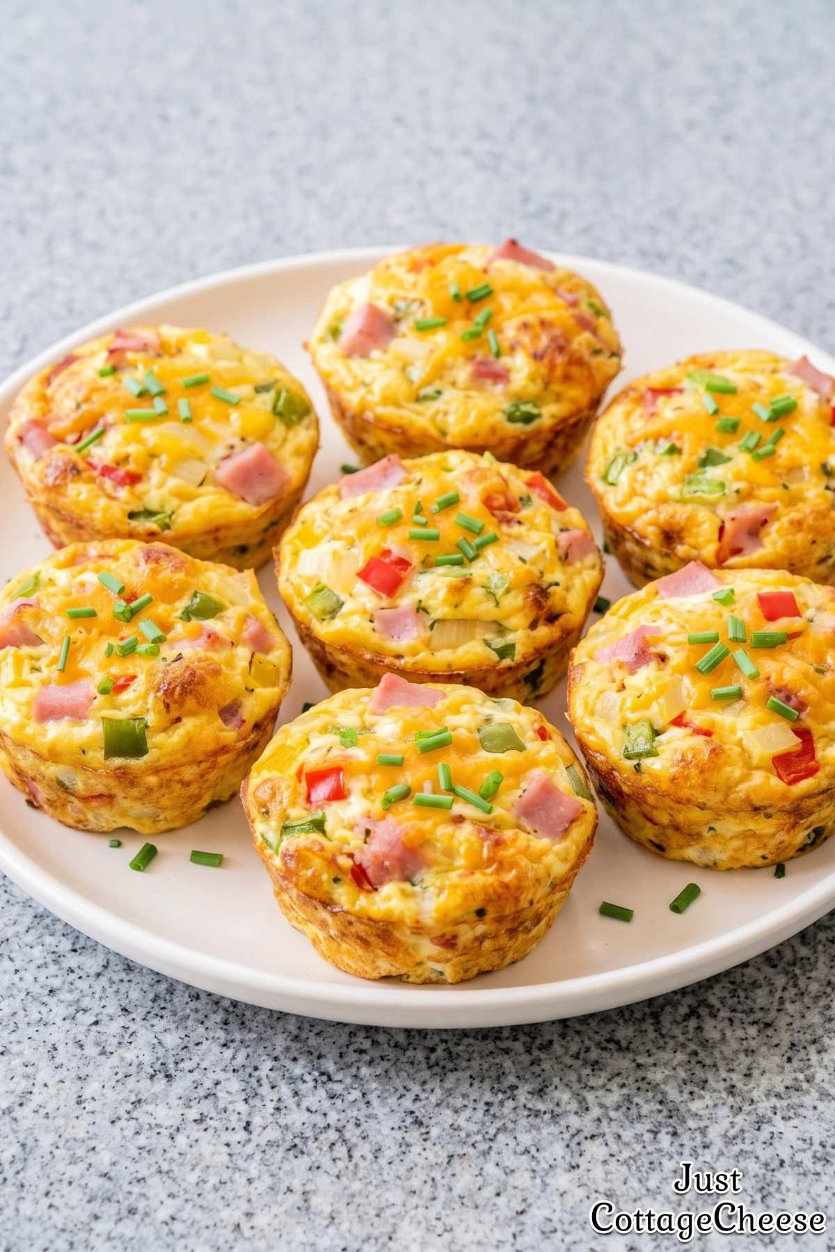 Fresh cottage cheese protein egg bites