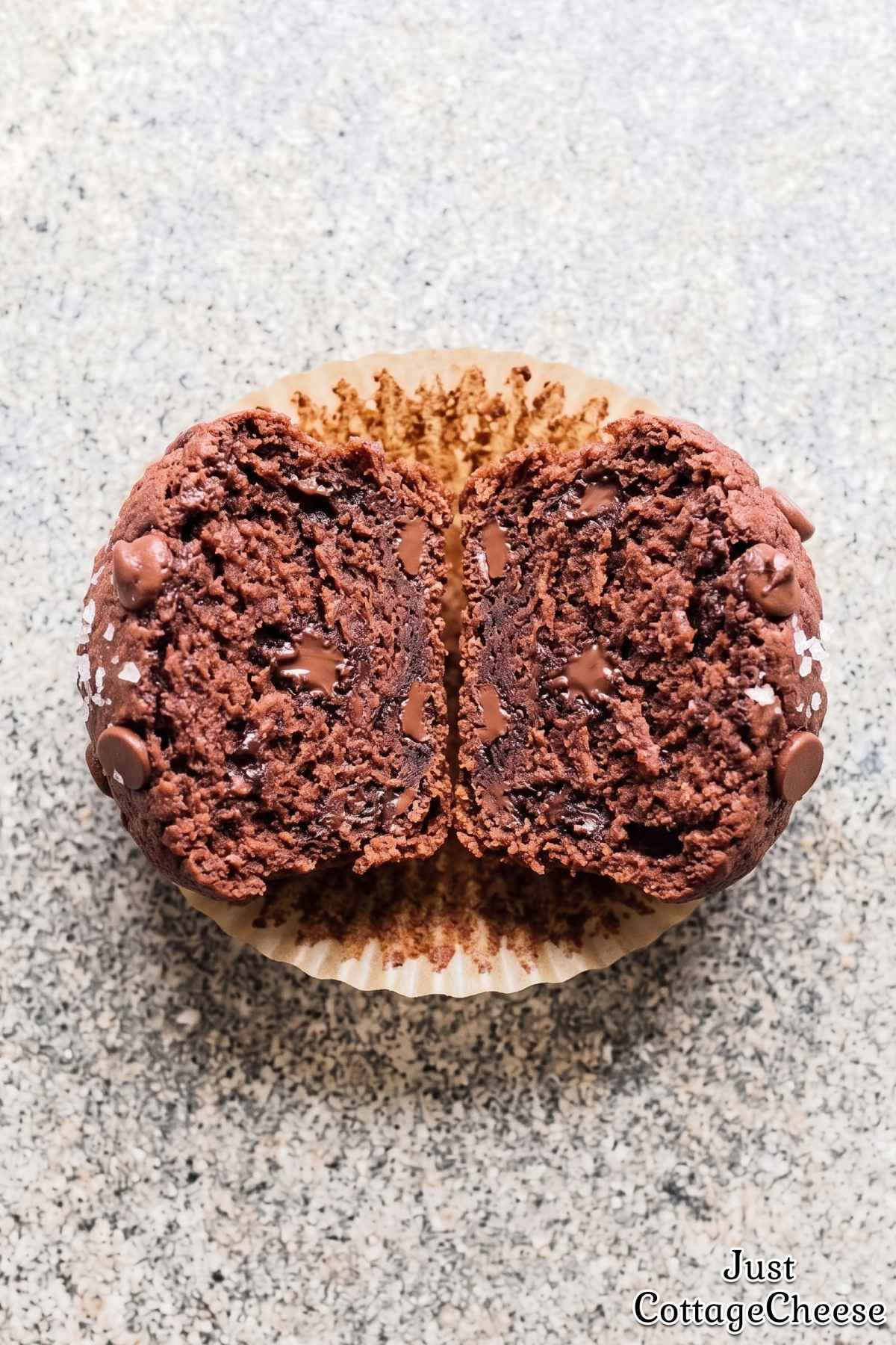 Baked double chocolate protein muffins