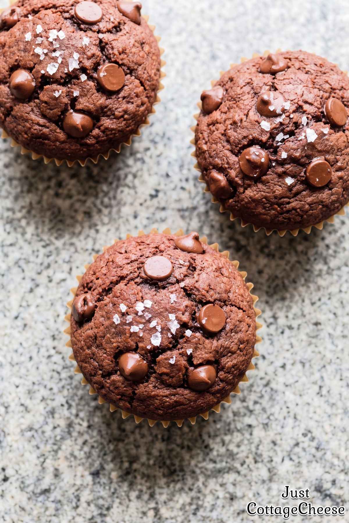 Warm cottage cheese protein muffins