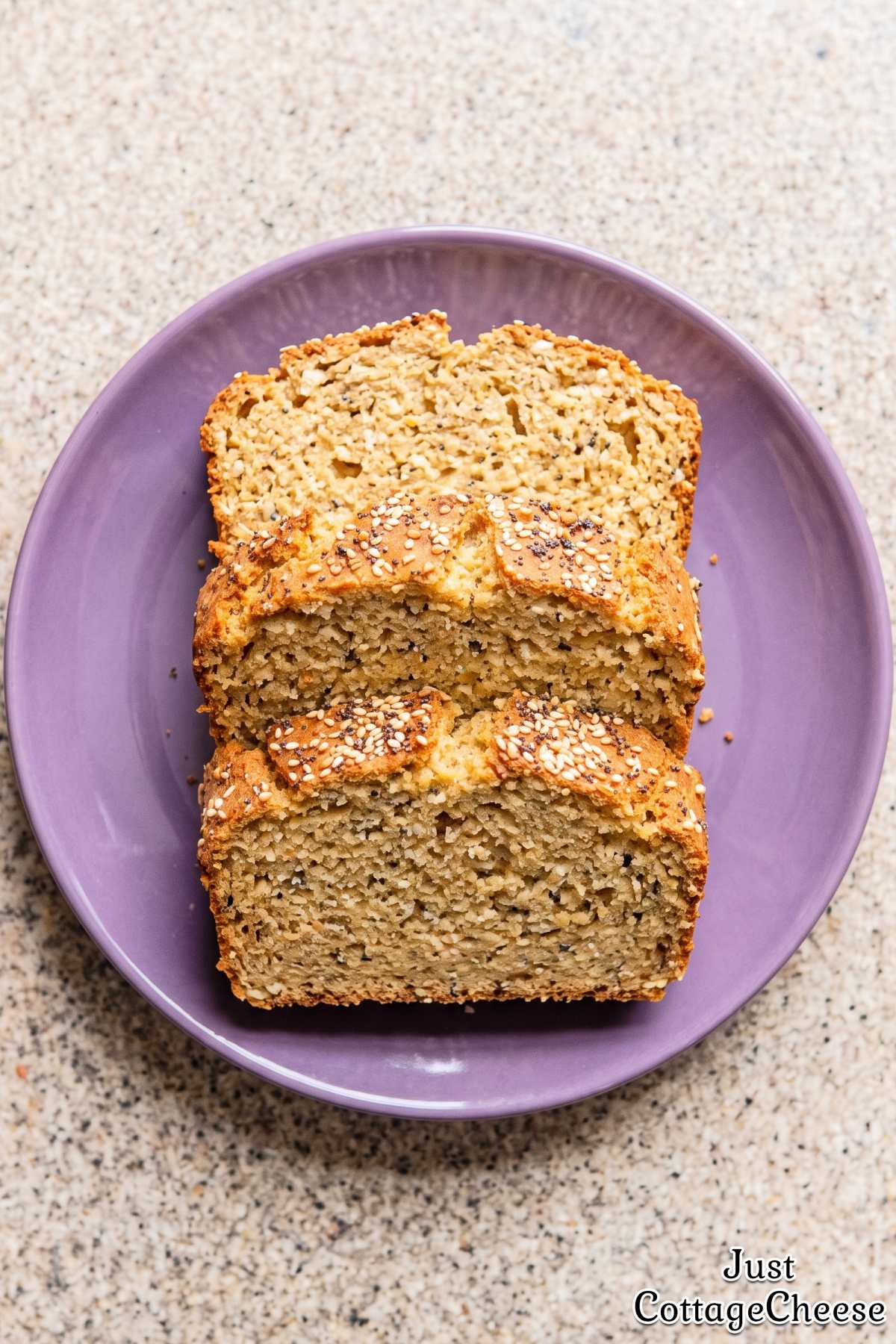 High protein everything bagel loaf