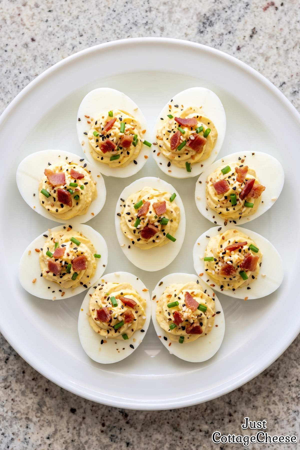 Healthy cottage cheese deviled eggs
