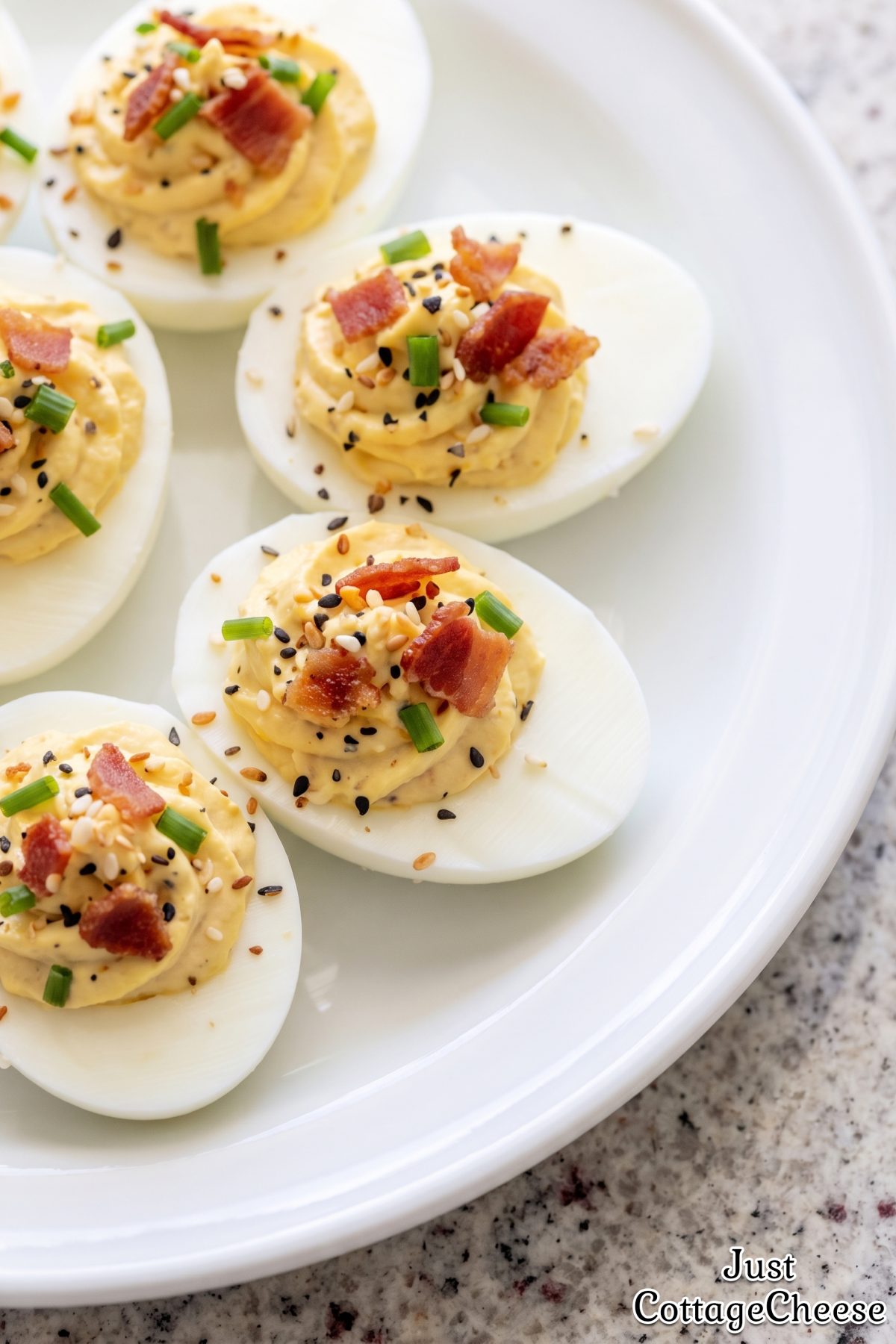 Wholesome cottage cheese deviled eggs