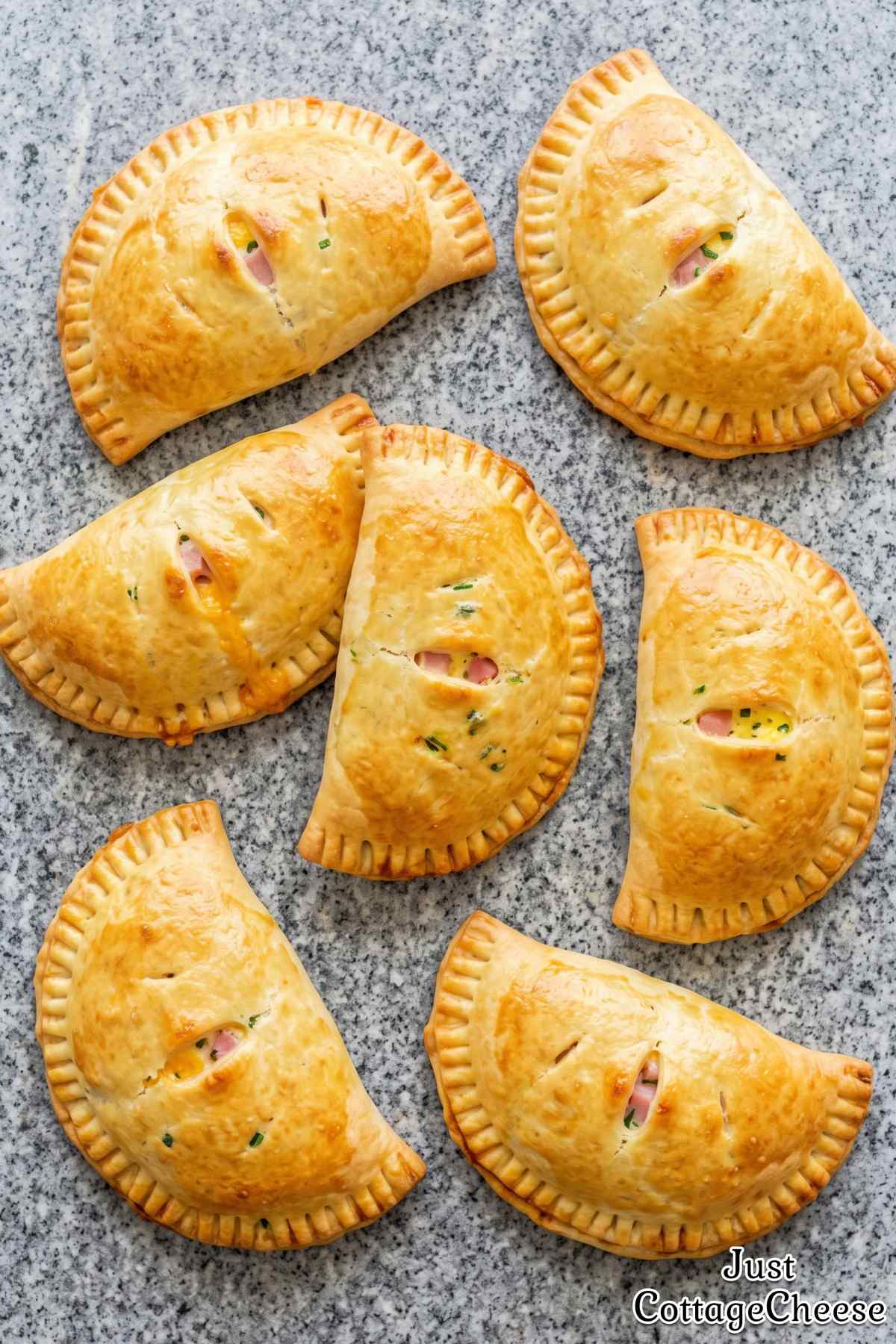 Hearty breakfast pocket stuffed with cheese