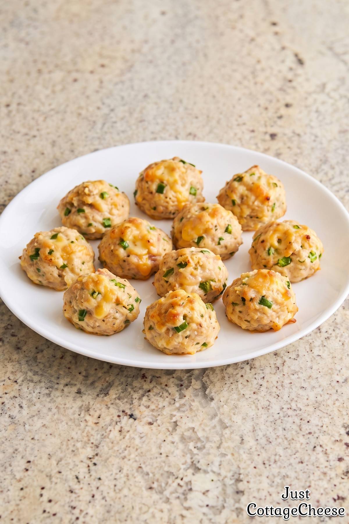 Savory jalapeno popper meatballs with cheese