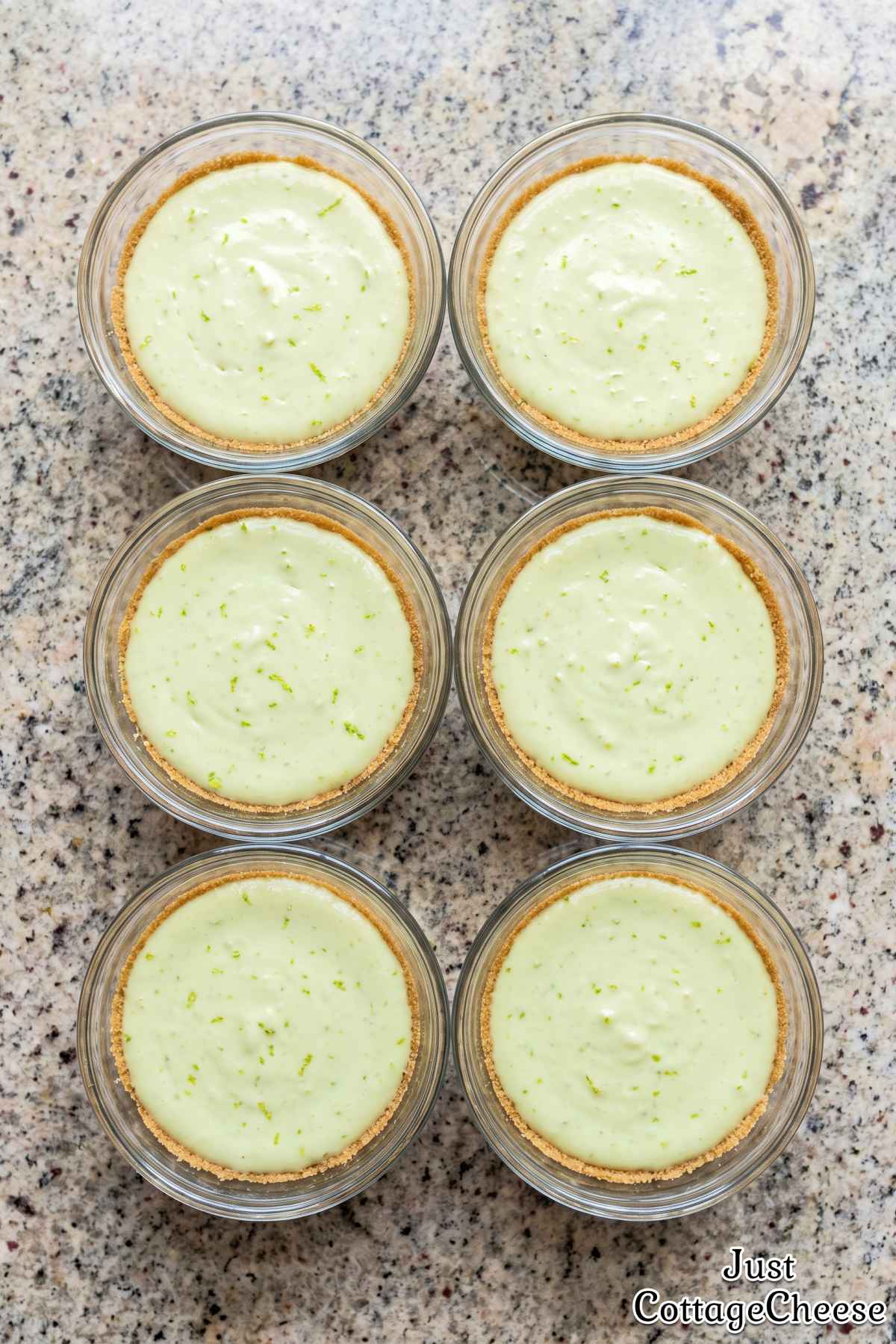 Light key lime protein pie cups