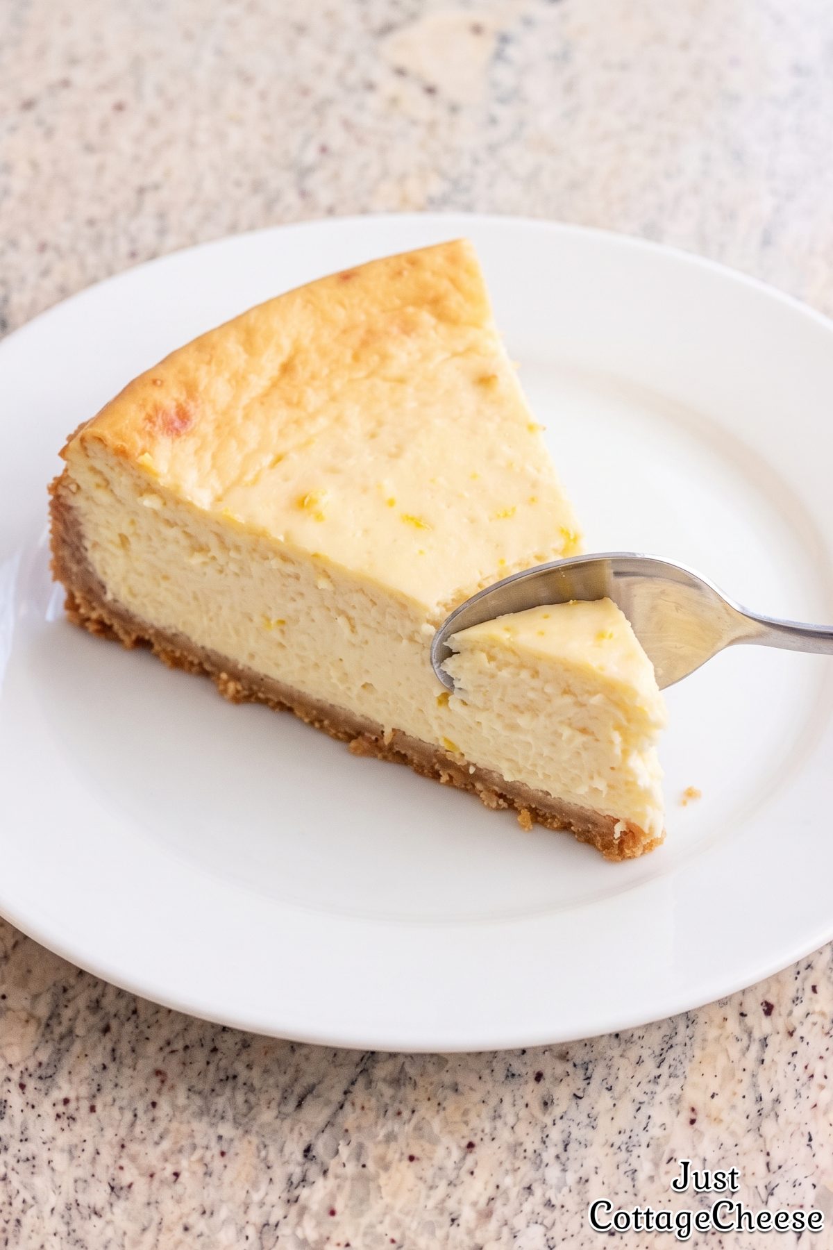 Cottage cheese cheesecake with lemon zest