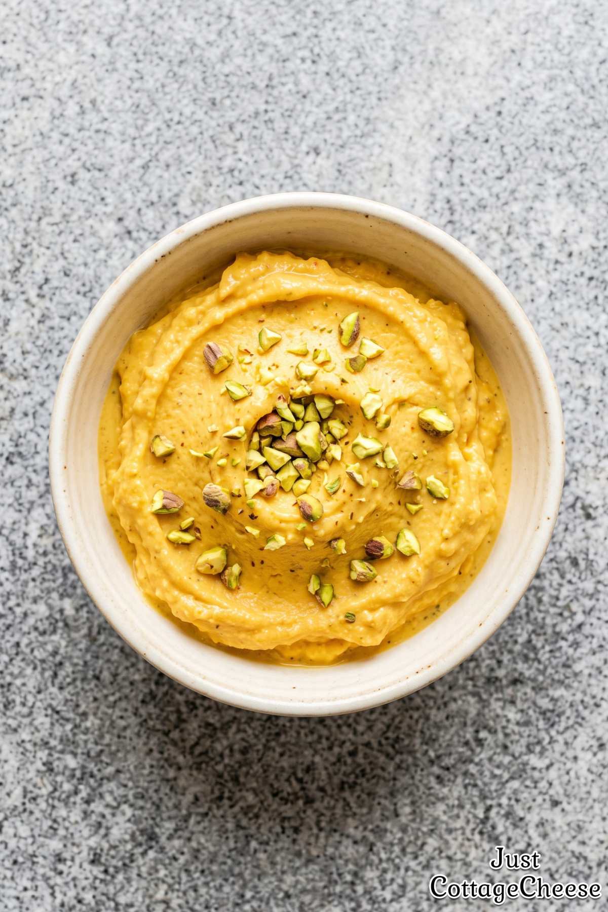 Whipped cottage cheese mango ice cream