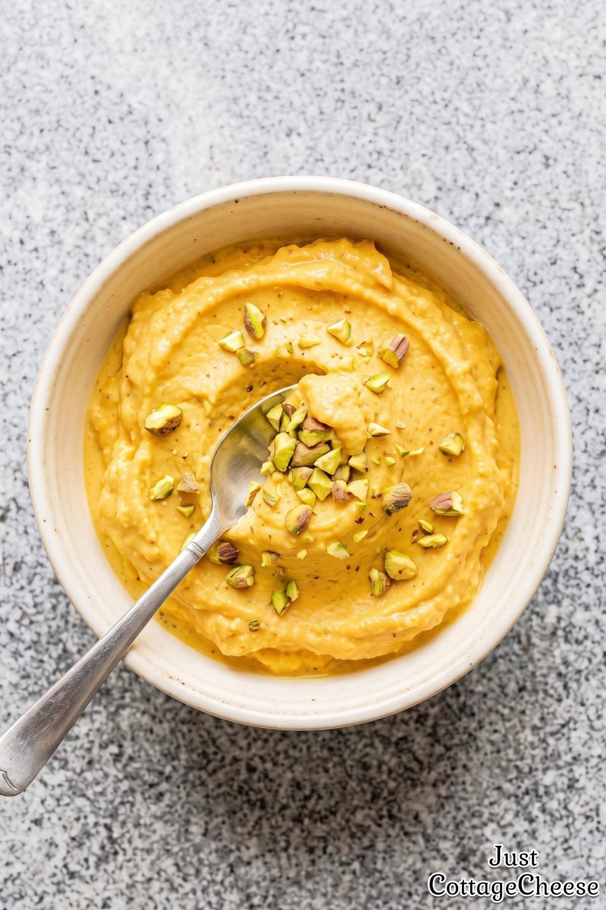 Creamy mango lassi protein ice cream