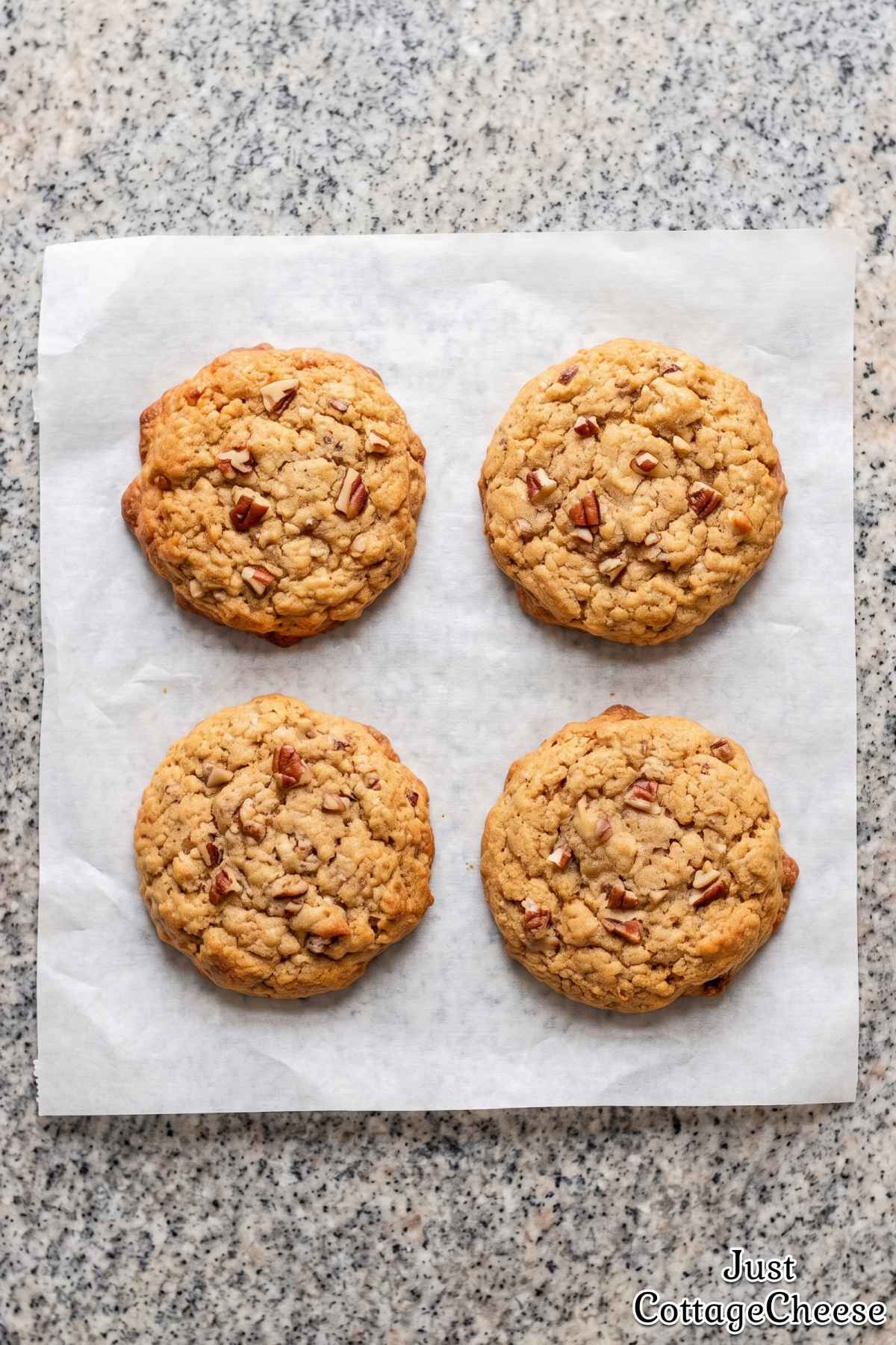 Cottage cheese maple pecan cookies