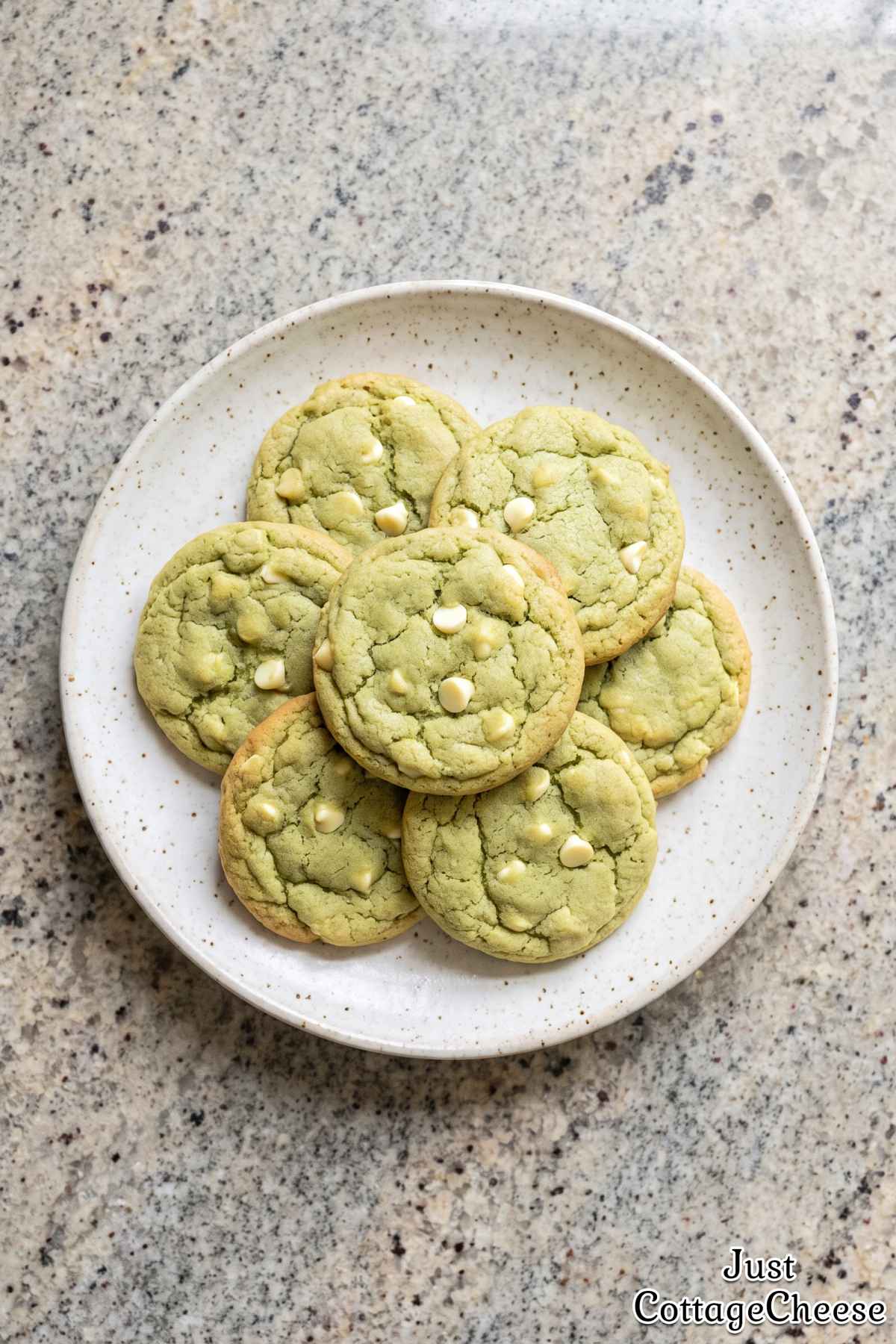 Green tea cottage cheese cookies