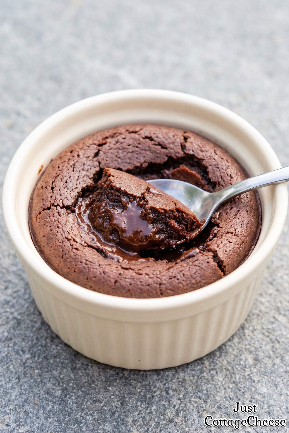 Rich molten chocolate protein cakes