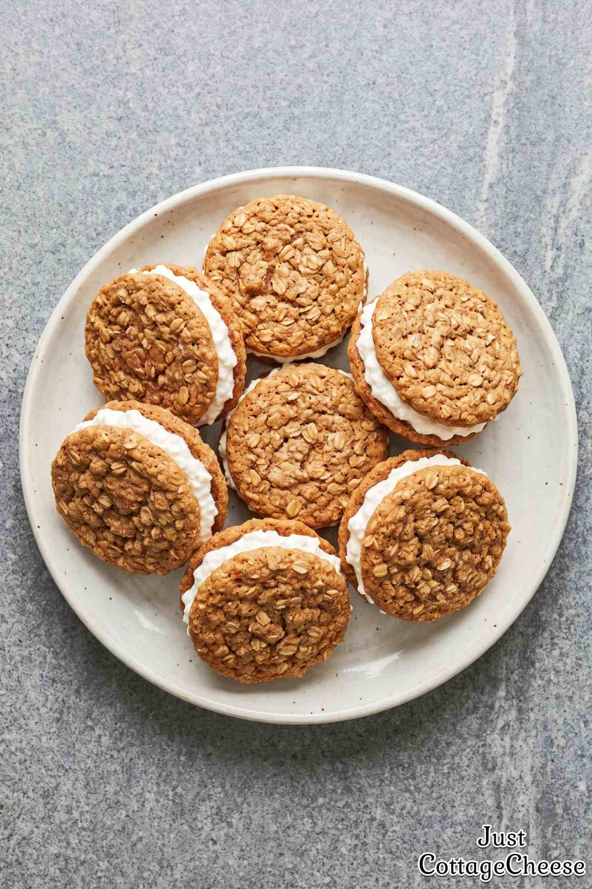 Wholesome cottage cheese cream pies