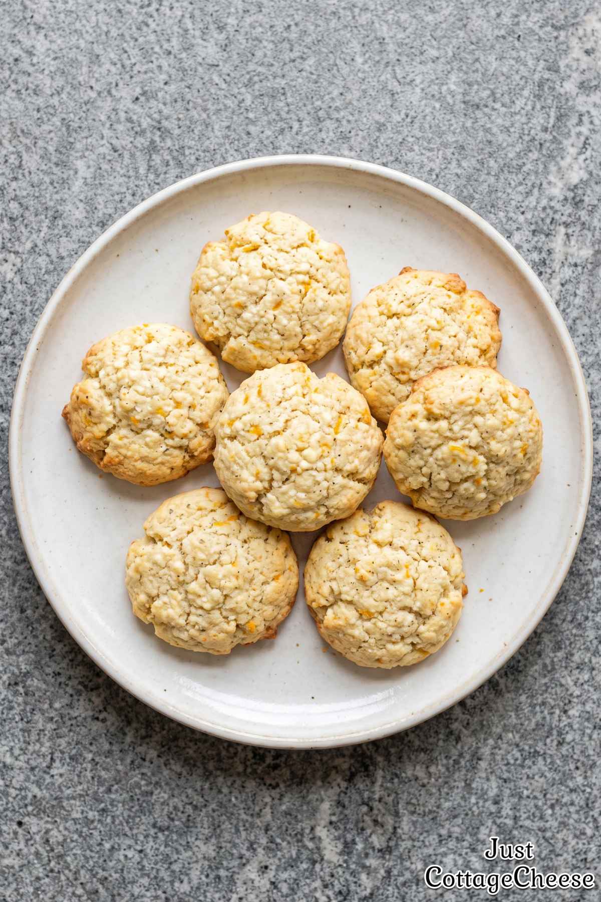 Orange cardamom protein cookies on a plate