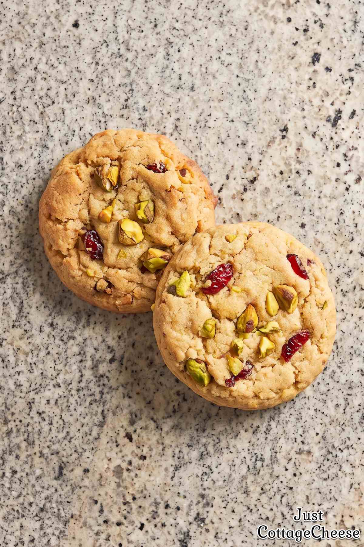 Wholesome pistachio protein cookies