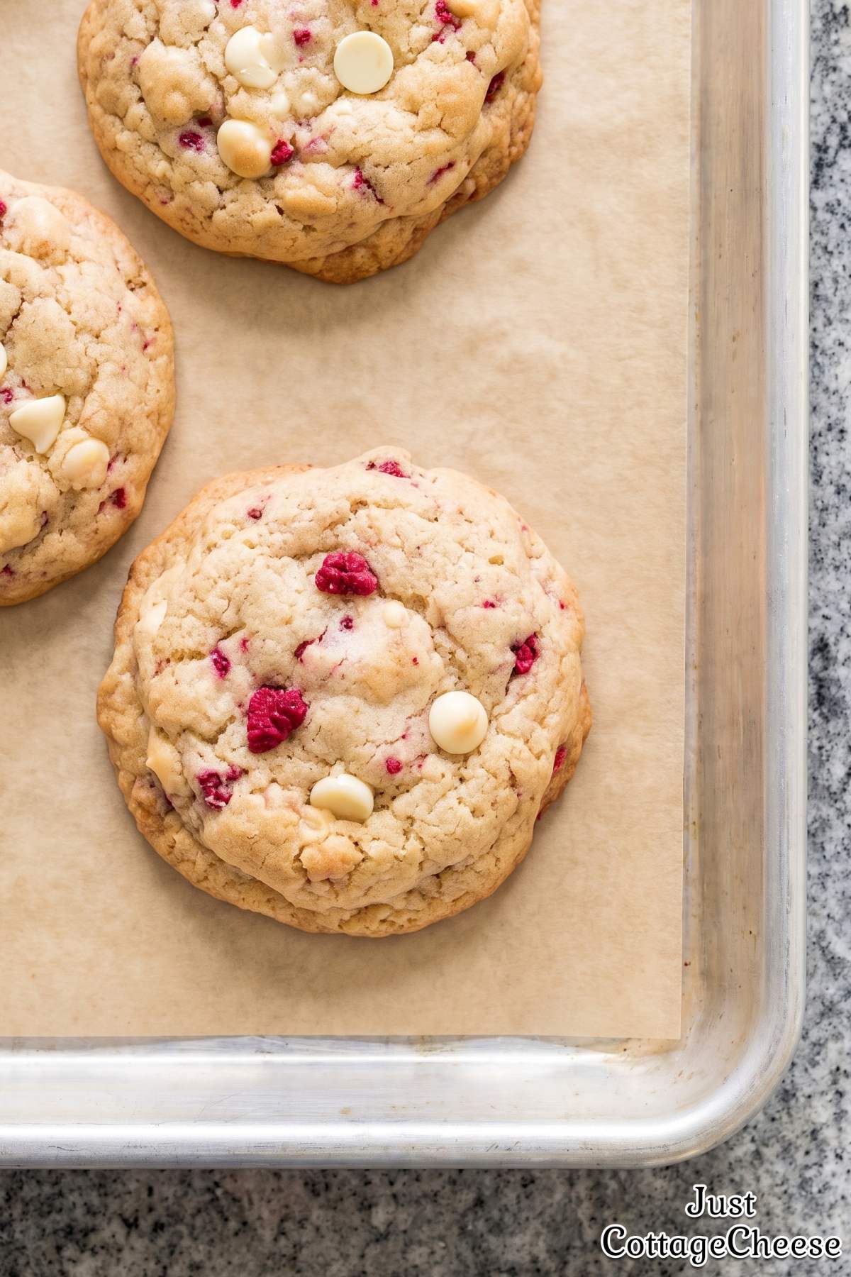 Homemade cottage cheese raspberry cookies
