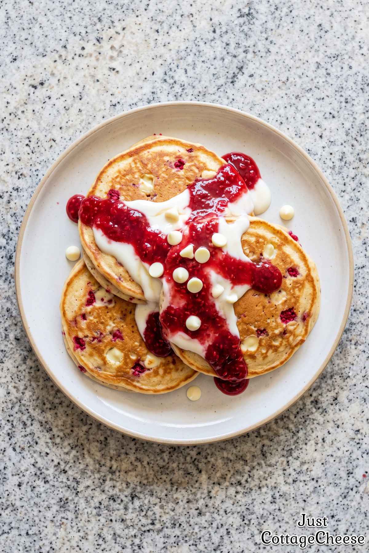 Light protein pancakes and fresh berries